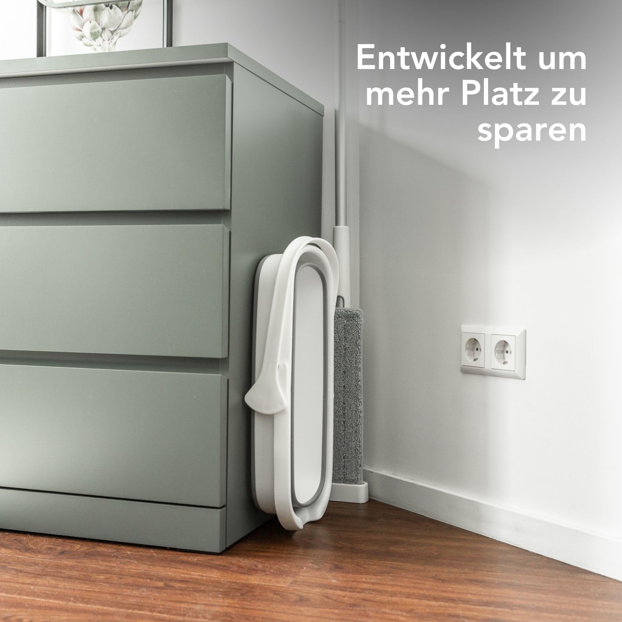 4-in-1 Wischmopp Set mit Eimer, Sprühfunktion, und Auswringfunktion - Mop Set, Bodenwischer