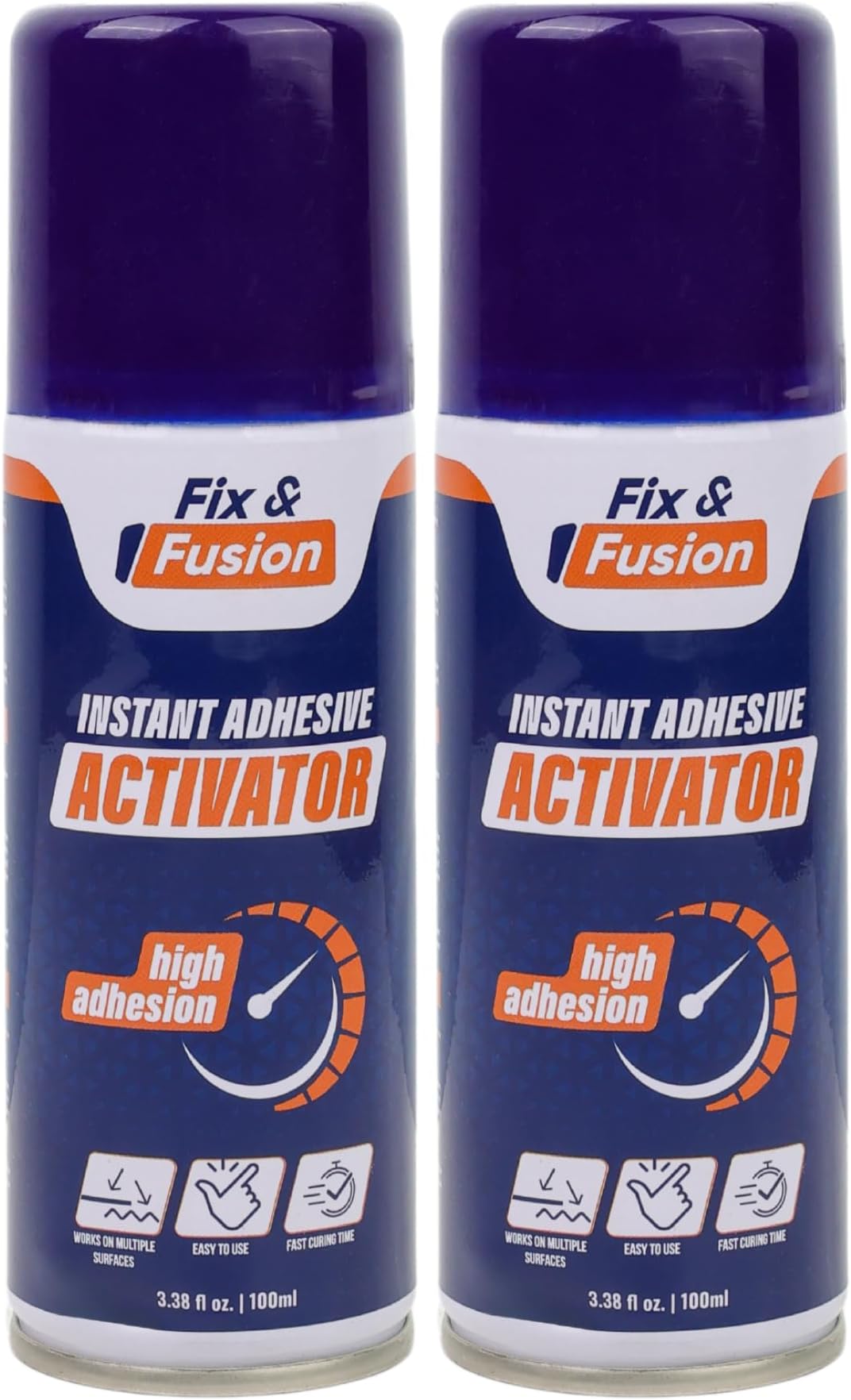 Activator Spray (100 ml), Instant Cure Accelerator for Cyanoacrylate (CA) Super Glue for Wood, Plastic, Rubber, Granite, and DIY, Accelerates Bonding Strength, (2 Pack)