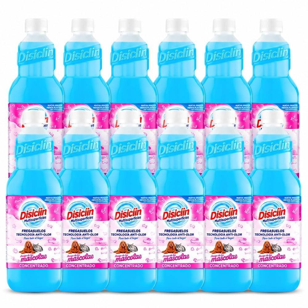 Rasmacor Disclin Mascotas Fregasuelos 1 Litro Pack 12 Unidades
