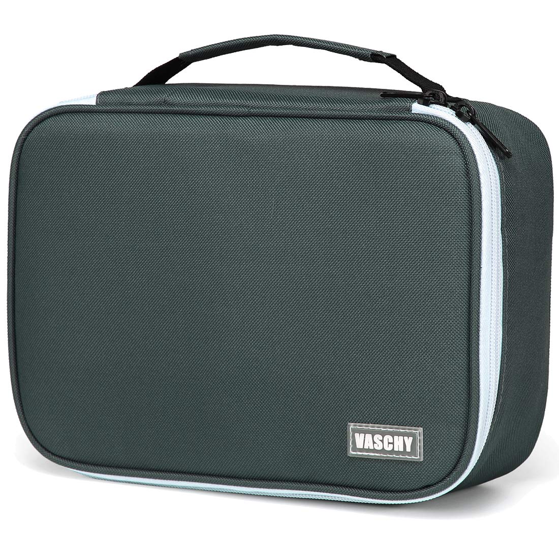 VASCHY Pencil Case for Boys, Large Pen Stationery Pouch with Detachable Layers Slots Multiple Zipper for Kids Adults School Office Art Supply Grey