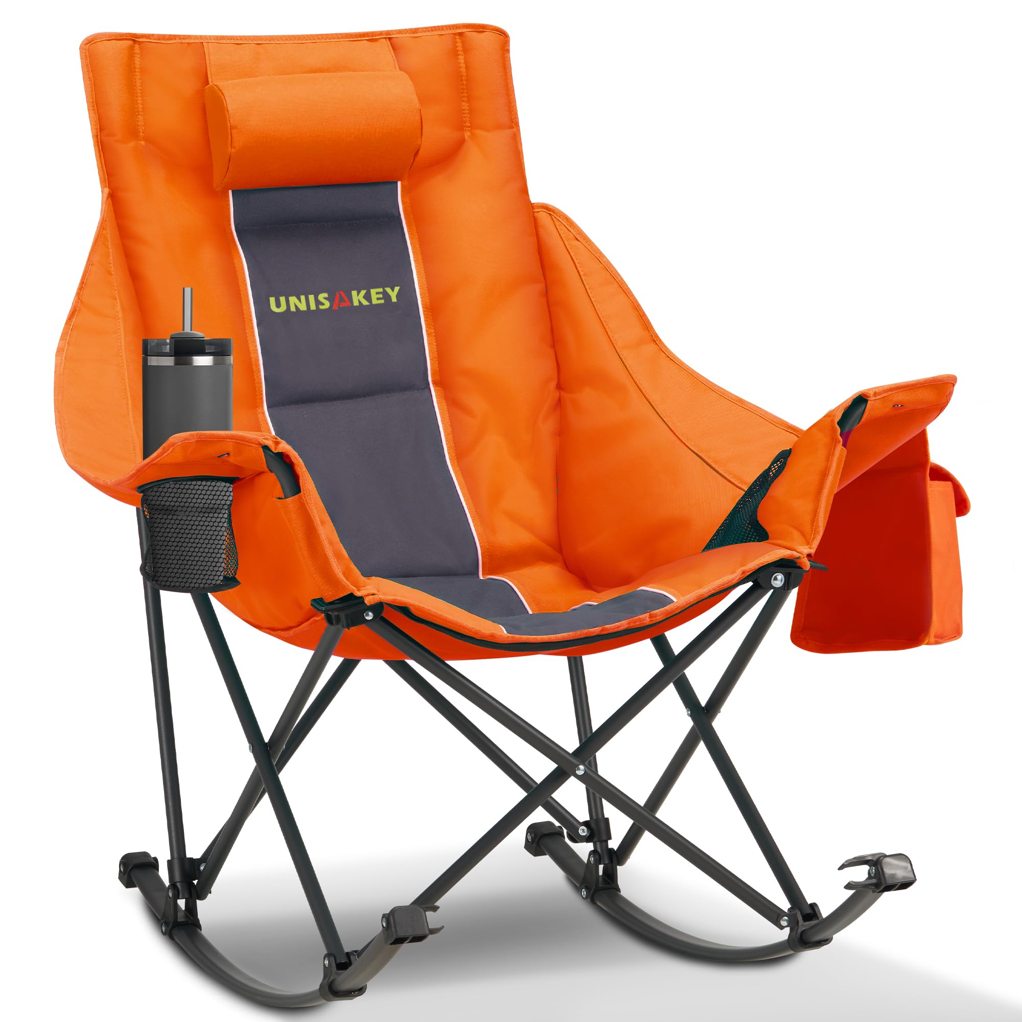 Amazon.com: Unisakey Oversize Foldable Rocking Camping Chair300lbs