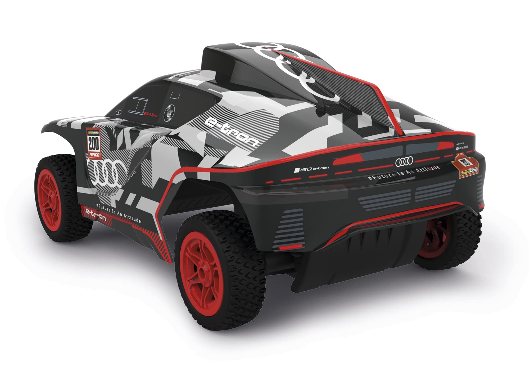 Ninco - Audi RS Q E-Tron | Coche Radiocontrol Dakar Escala 1/10 | Batería Li-Ion con 500mAh | Suspensiones Independientes | Emisora 2,4Ghz | +6 Años (NH93147)
