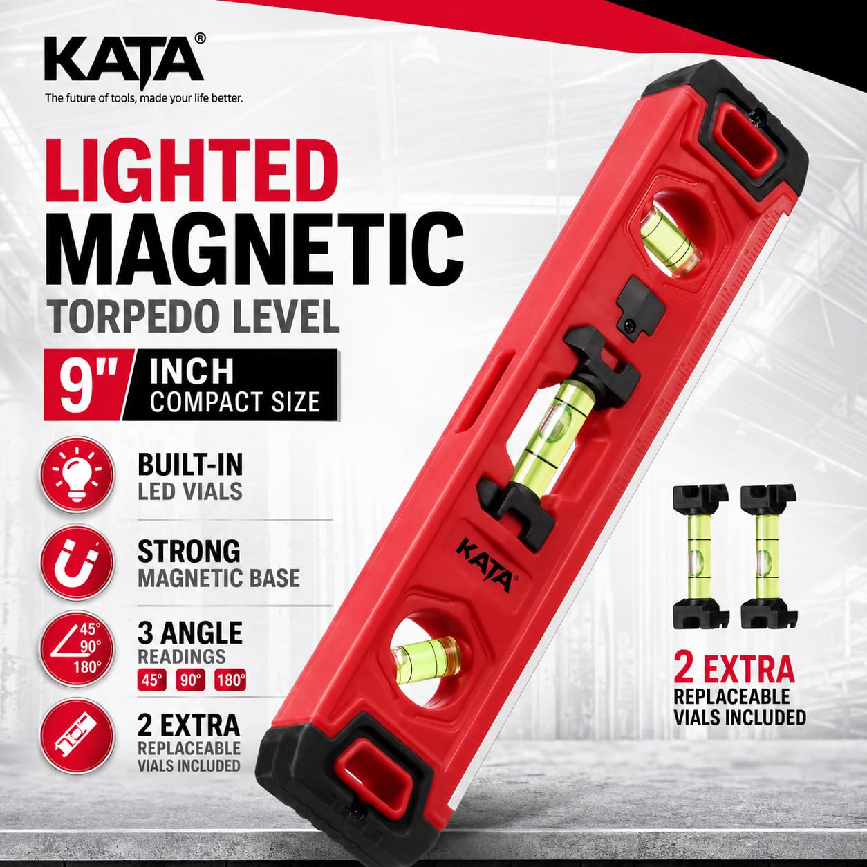KATA 9" Magnetic Level - DIY Projects -3