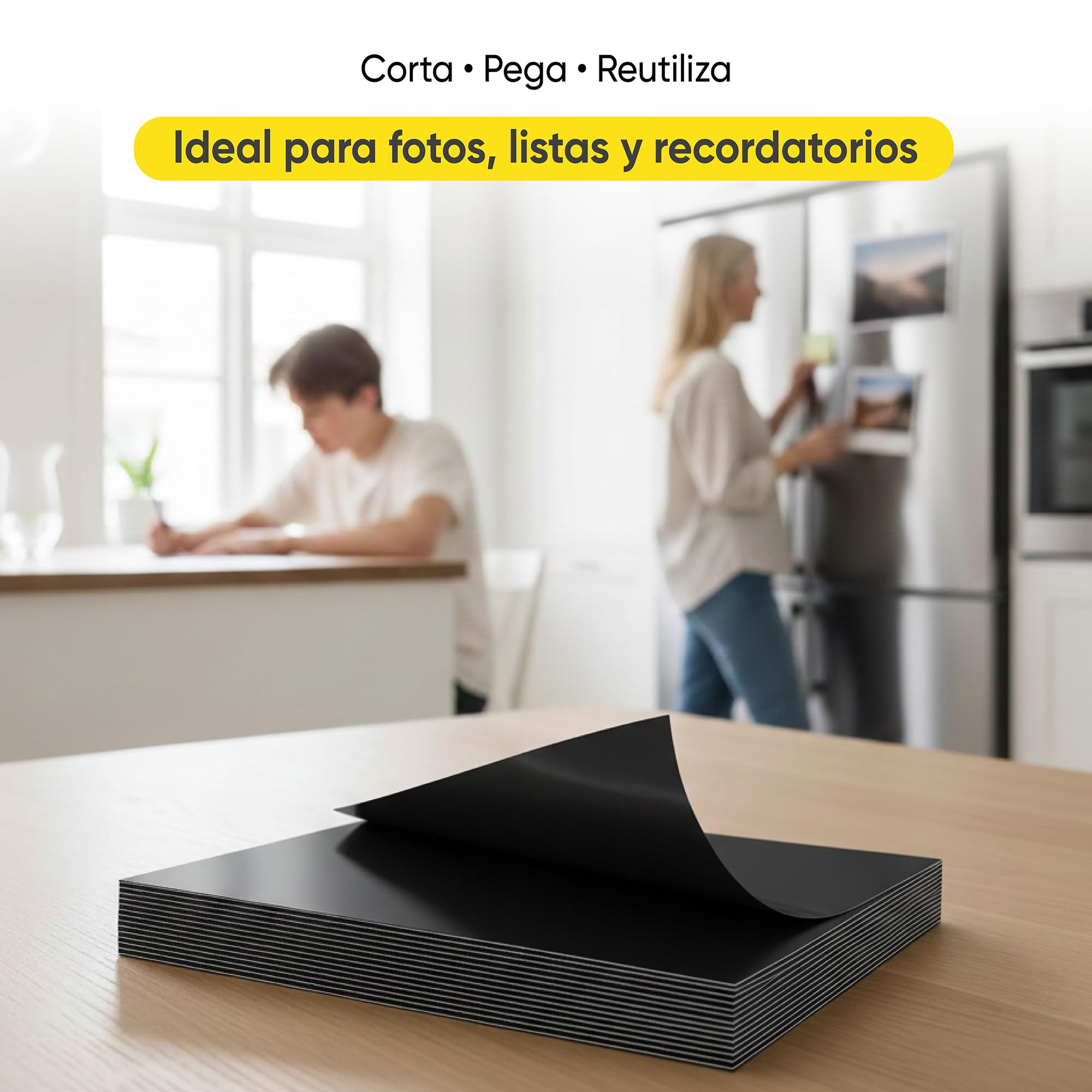 PREVIS Lámina Magnética Autoadhesiva DIN A4 (297 x 210 mm) – Hojas Imantadas Adhesivas para Fotos, Manualidades y Carteles – Película Magnética para Hogar, Escuela y Oficina (Pack 10 Unidades) — view 5