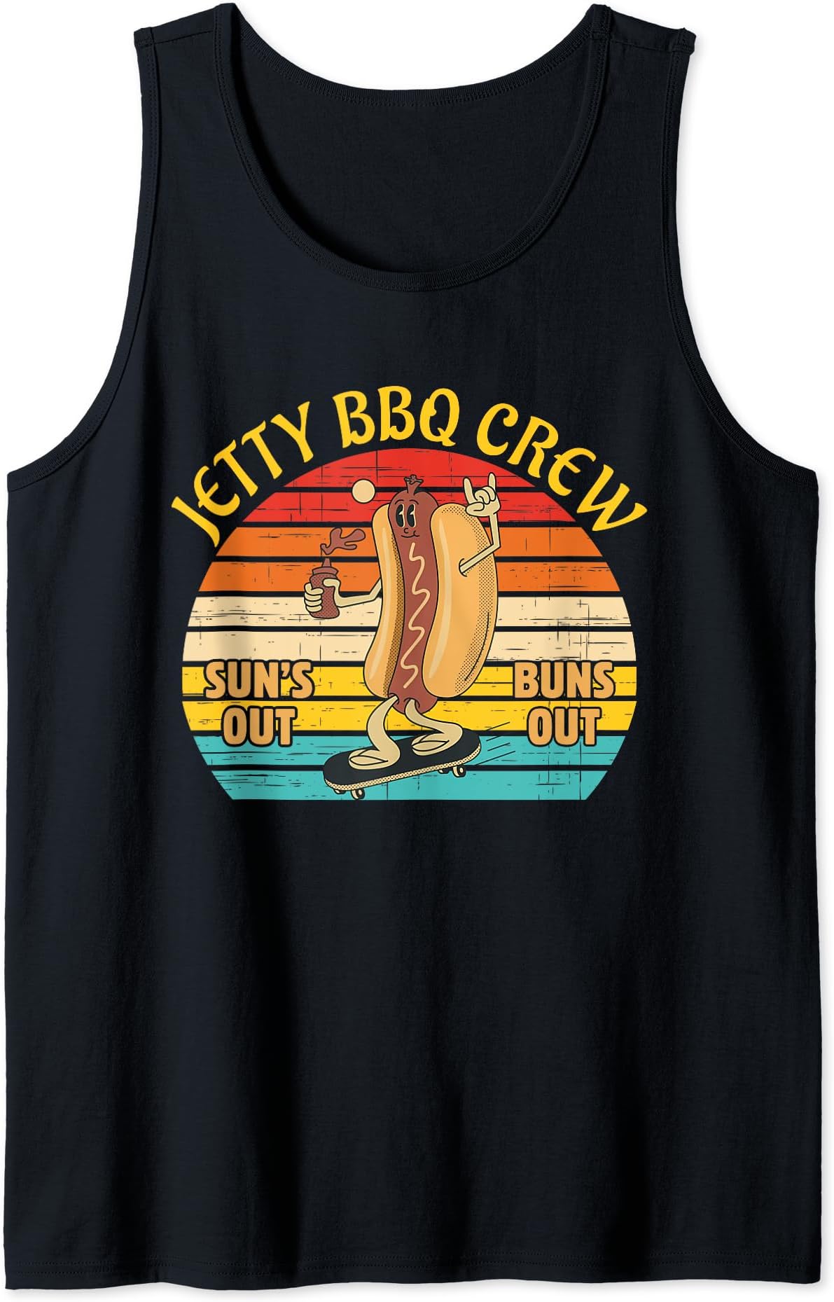 Jetty Bbq CrewFunny Hot Dog Vintage Tank Top