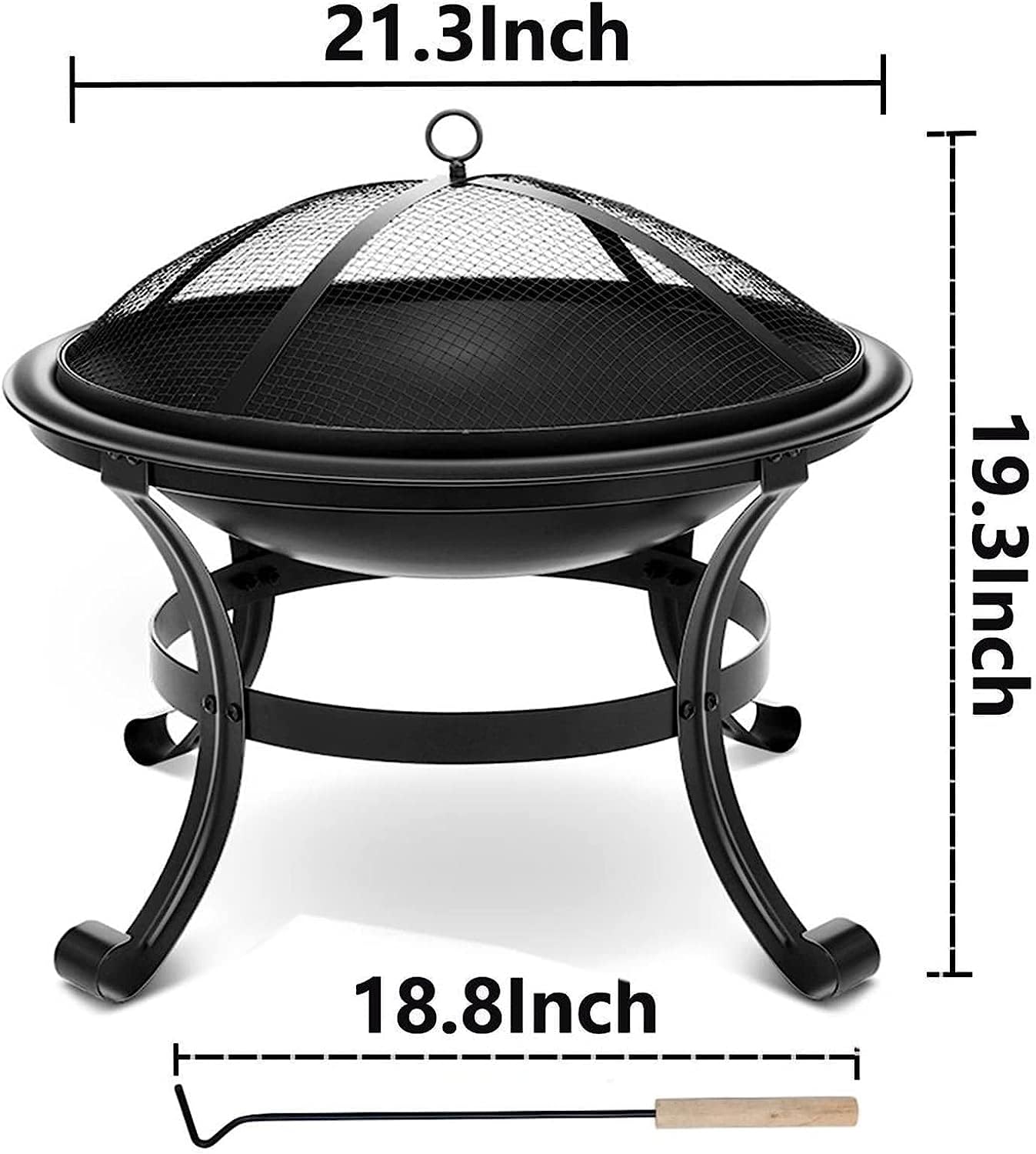 Charcoal Grill BBQ Grill Outdoor Fire Pit Stove Garden Patio Wood Log BBQ Grill Net Set Cooking Tools Camping Fire Pit Stove