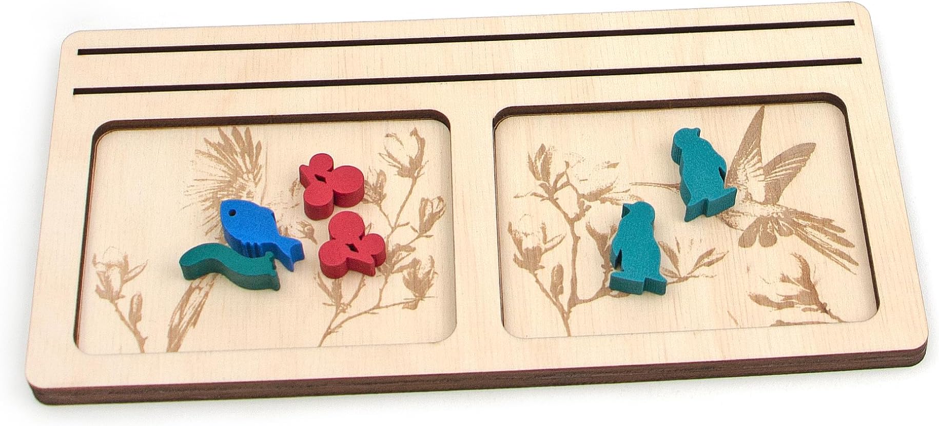 Towerrex Playerboard for Wingspan Board Game, Personal Player Token Tray, Card Holder, Wingspan Game Accessory