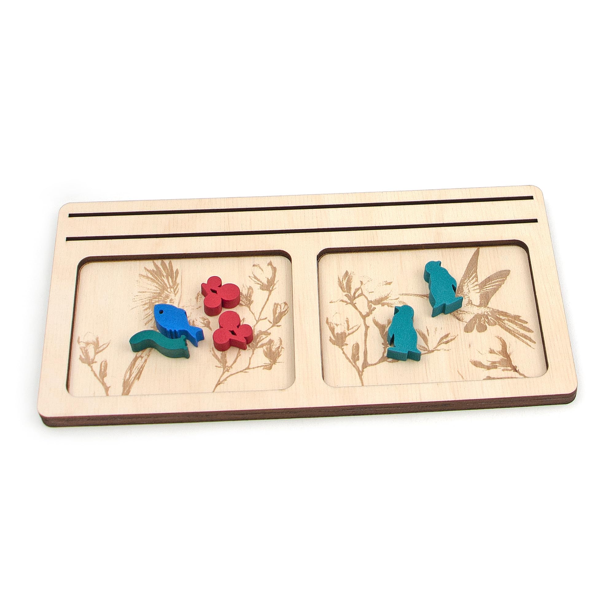 Towerrex Playerboard for Wingspan Board Game, Personal Player Token Tray, Card Holder, Wingspan Game Accessory