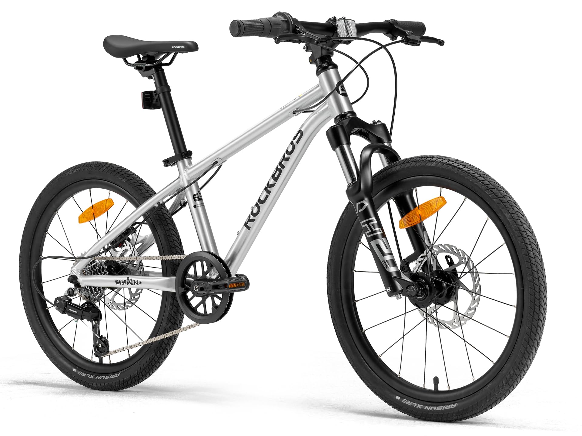 ROCKBROS Darwin Ⅲ Kinderfahrrad 20 Zoll Mountainbike für Kinder Jungen Mädchen 8-12 Jahren, mit 7 Gang Schaltung Jungenfahrrad Fahrrad aus Aluminum Frame