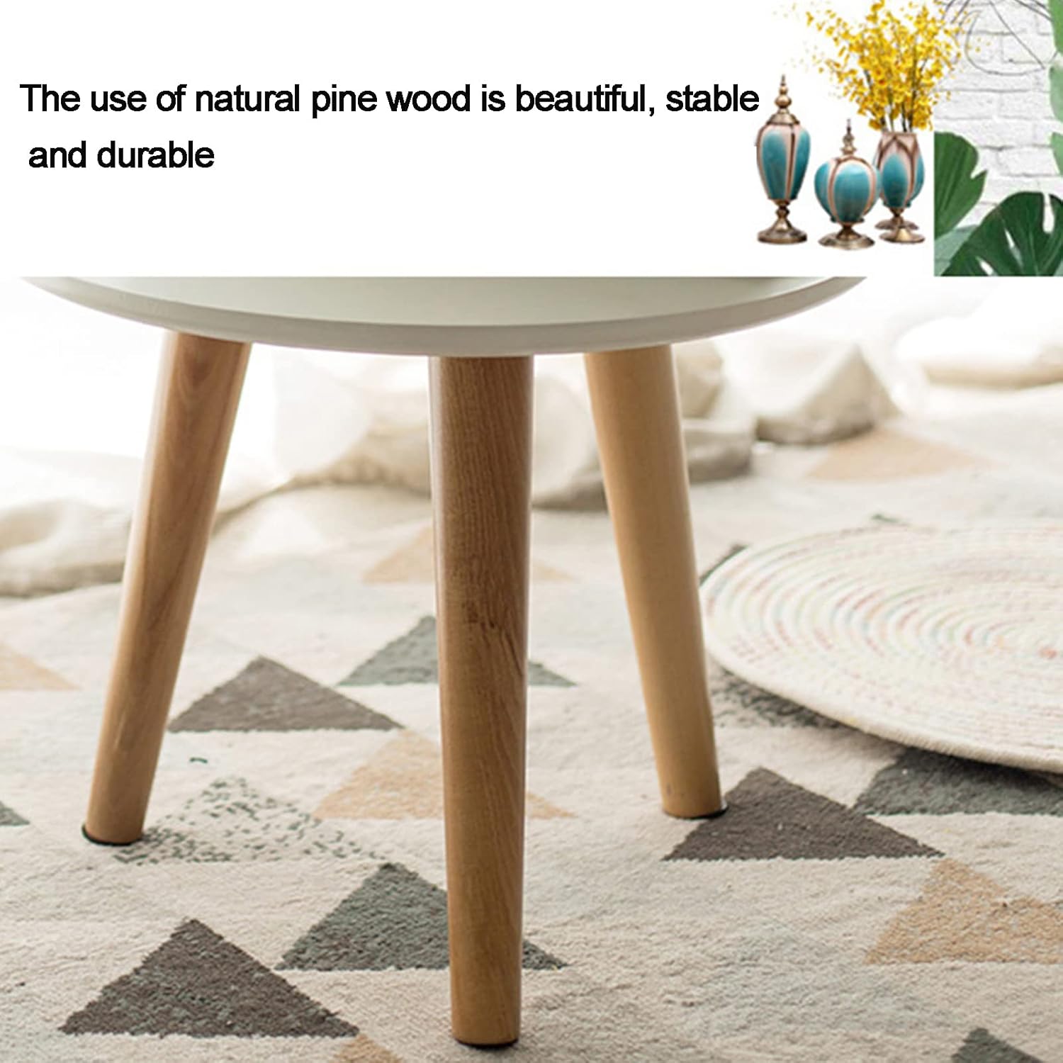 Side Table/End Table,Snack Side Table, Modern Coffee Table End Table Sofa Tables for Living Roomfor Living Room Bedroom and Balcony Easy Assembly,40x70cm