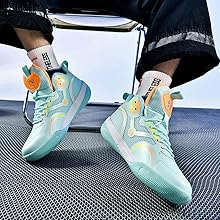 Zapatillas de Baloncesto para Hombre Antideslizantes Zapatos de Baloncesto Aire Libre Deportivas Calzado de Baloncesto Hombre Masculino Zapatillas Gimnasio4