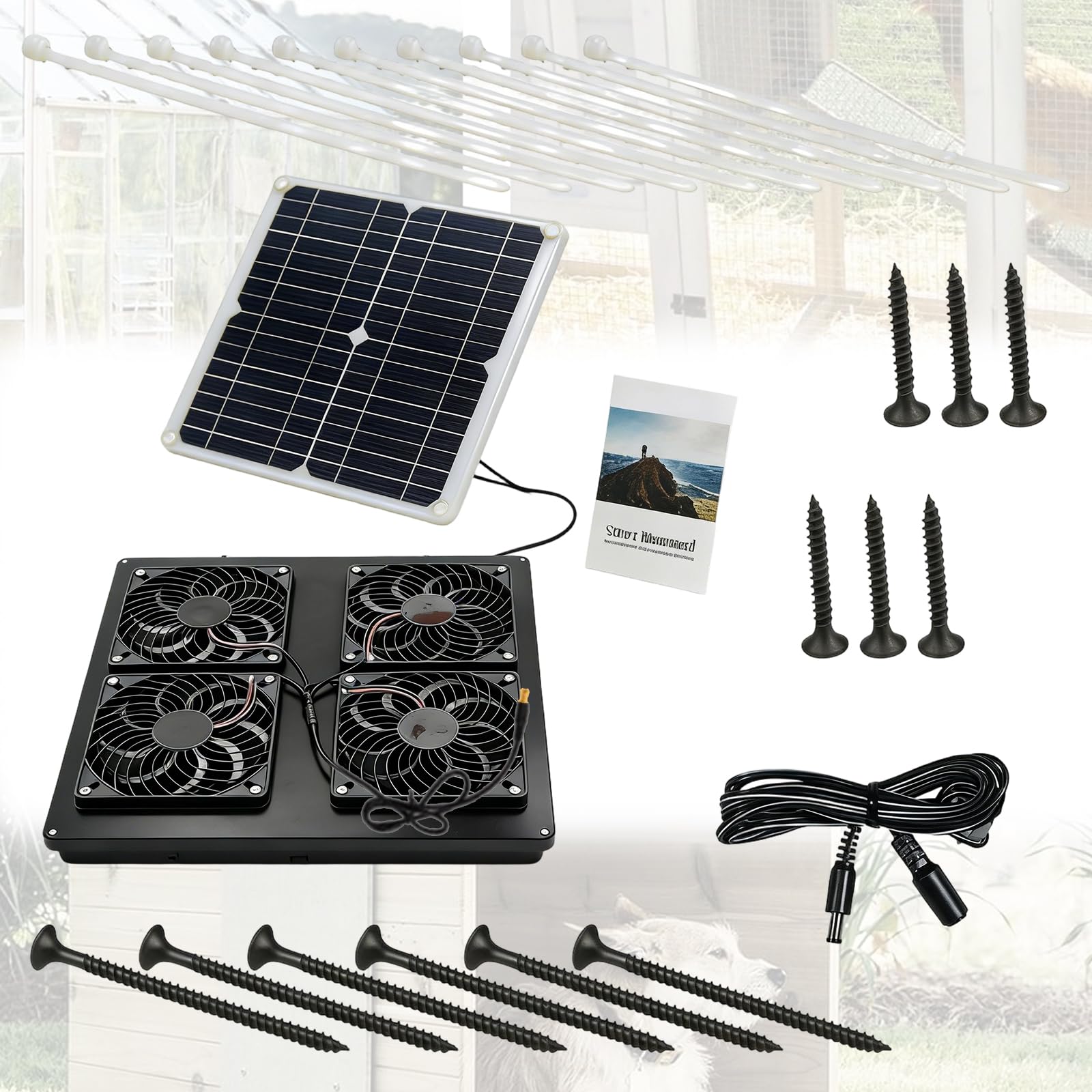 1 struttura di ventilazione più accessibile 12 V con alta efficienza di conversione 20% e IP65 impermeabile per uso esterno interno comprese uscite multiple pannello solare monocristallino ventola di
