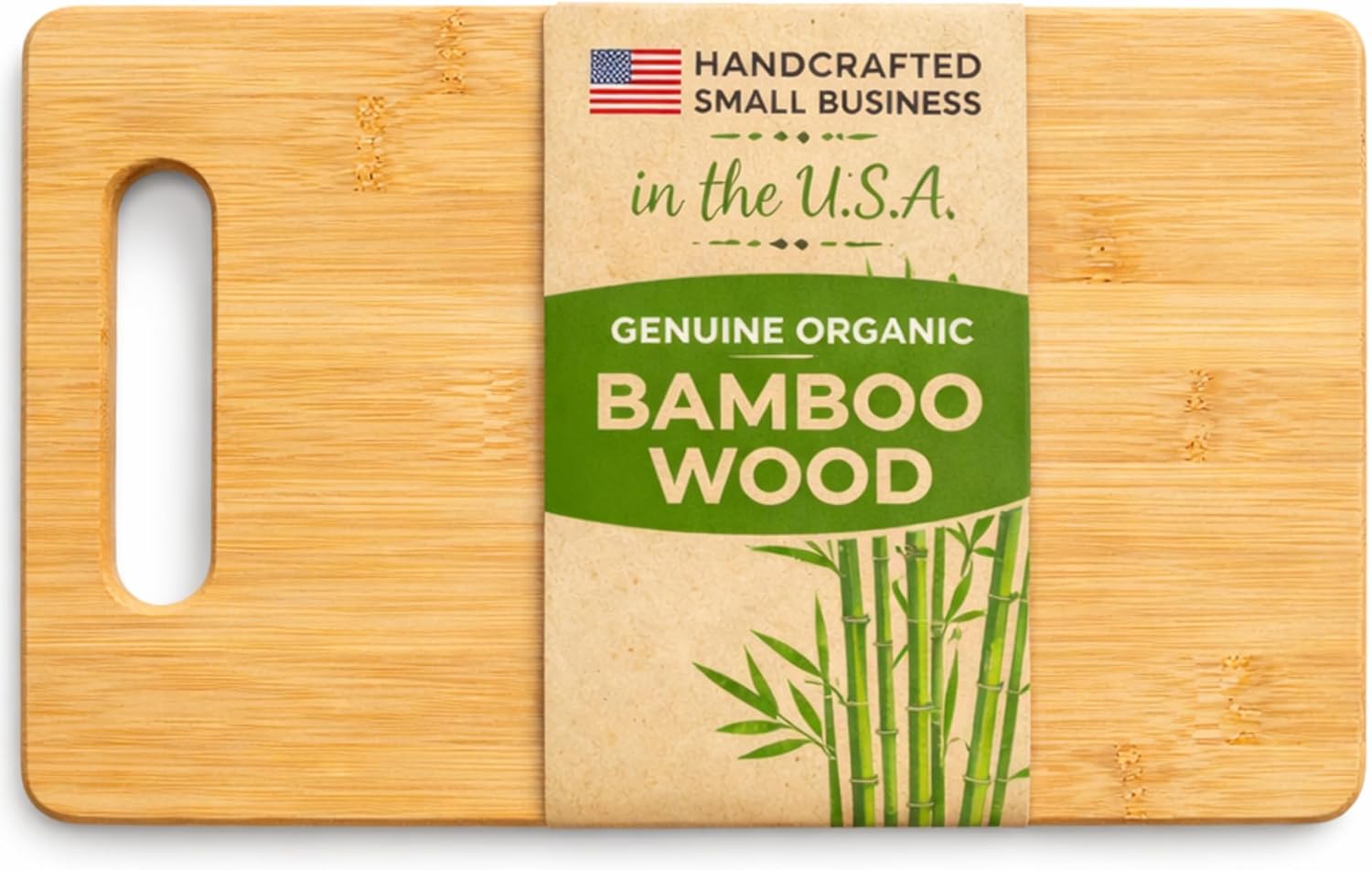 Handcrafted Bamboo Cutting Board – Genuine U.S.A. Made, Multiple Sizes – Premium Bamboo Wood, Perfect for Kitchen Prep or Personalized Engraved Gifts (Medium)