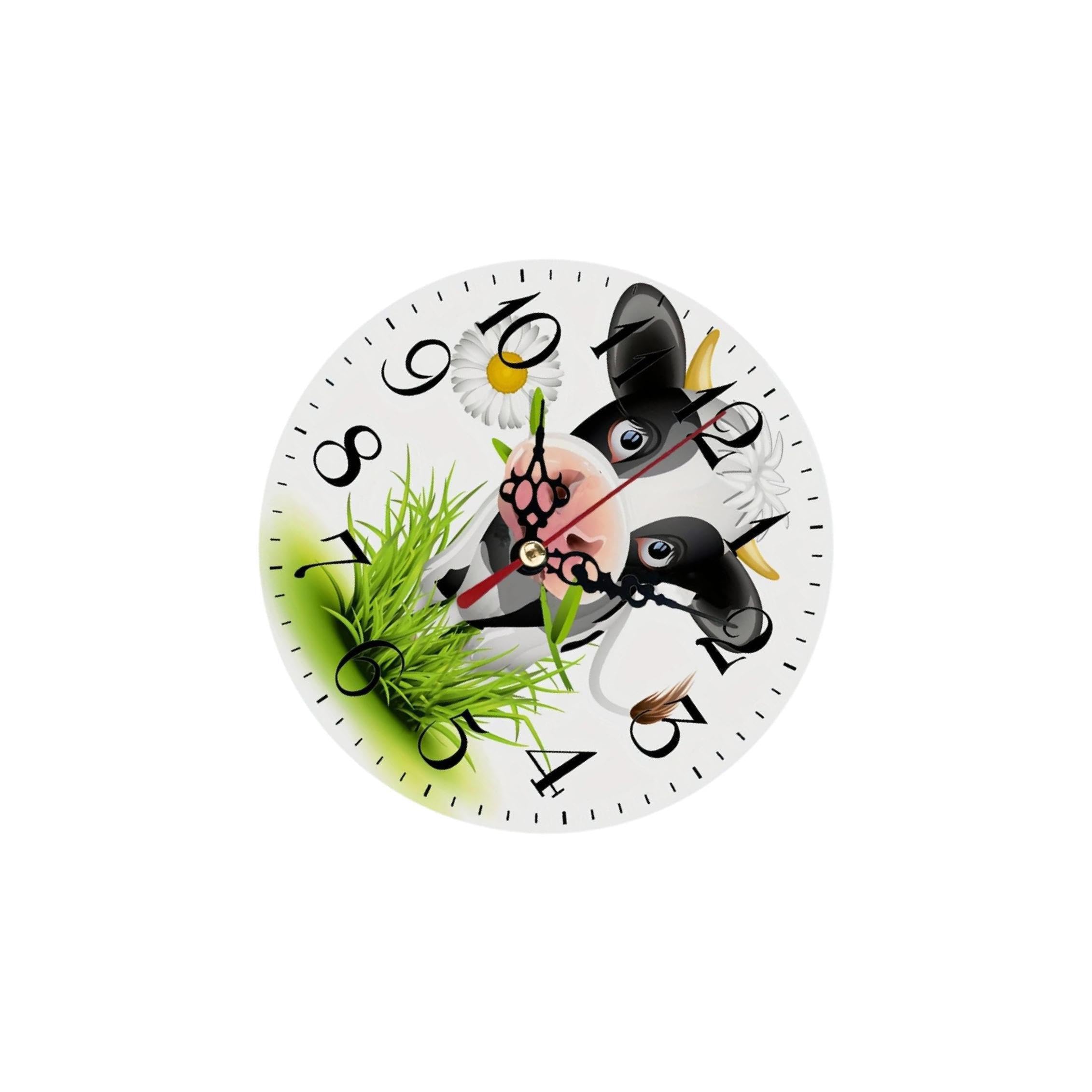 TWISAXC Wood Wall Decor – for Creative Rural Farm Animal Timepiece For Visual Appeal Frameless Decorative Wall Clock For Living Room, 30cm 12 inch