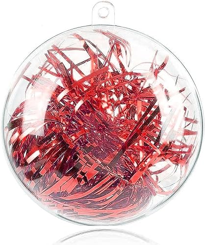 Miniatura 1 de himaly - Esferas decorativas transparentes y rellenables, para decoración de bodas, Año Nuevo, 20 unidades