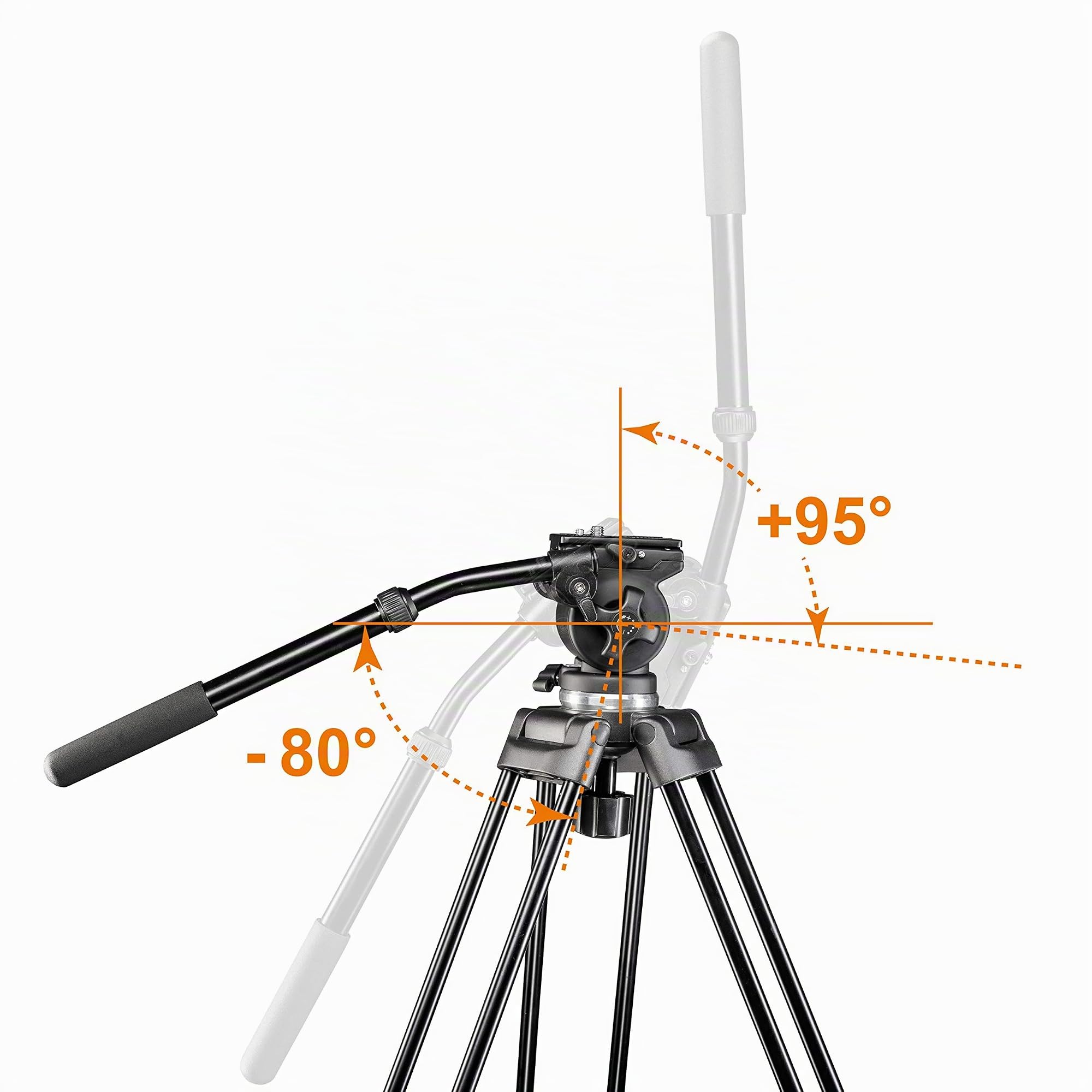 Walimex Pro EI-717 - Treppiede video-professionale, 133 cm
