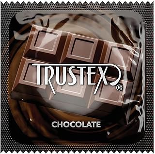 Trustex Chocolate Flavored Latex Condoms with Brass Pocket Case, 12 Count