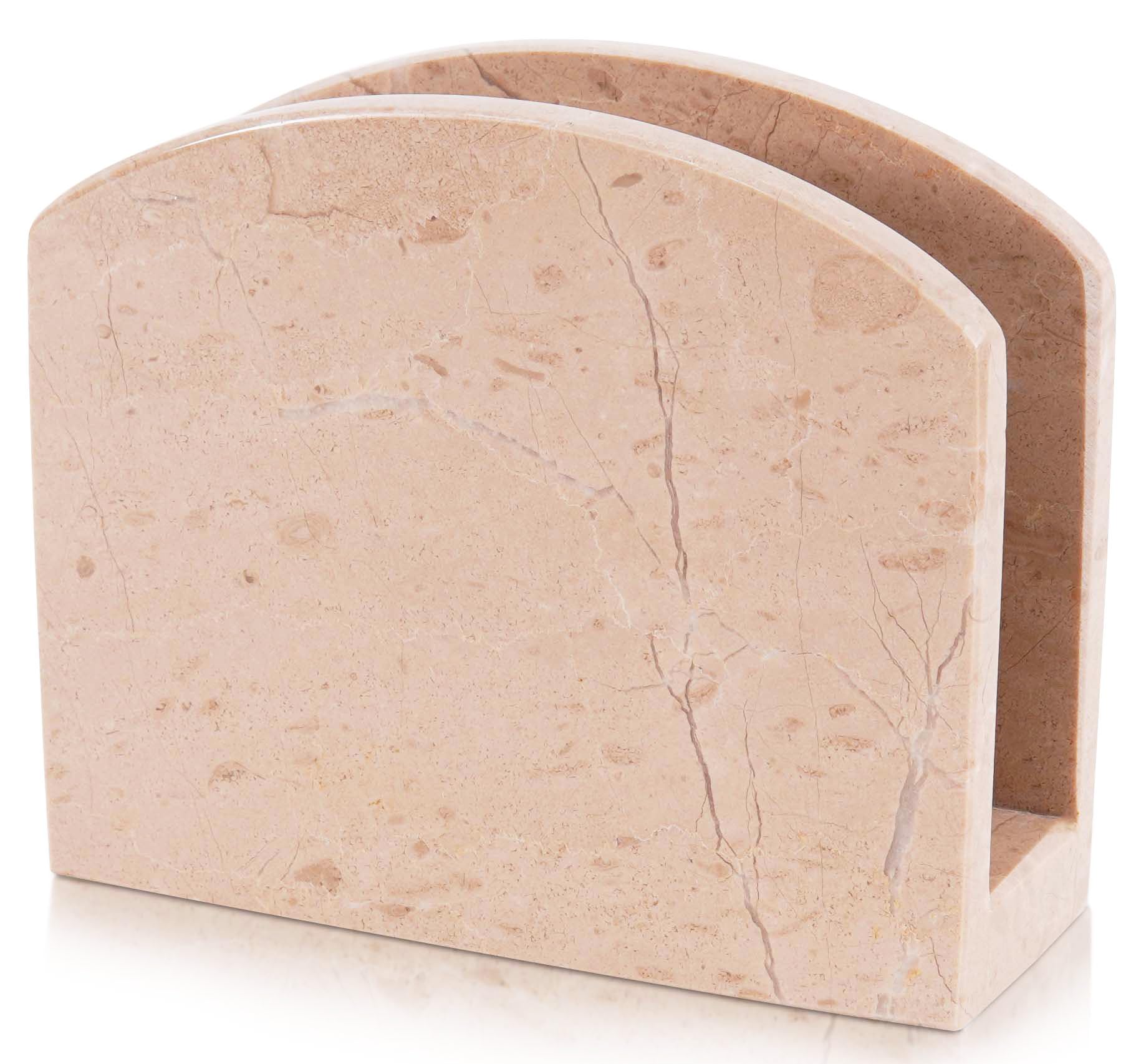 Radicaln Marble Napkin Holder 5.5" Inch Verona Handmade Serviette Holder - Kitchen Table Top Decor, Napkins For Coffee Table, Cocktail Napkin Holder,