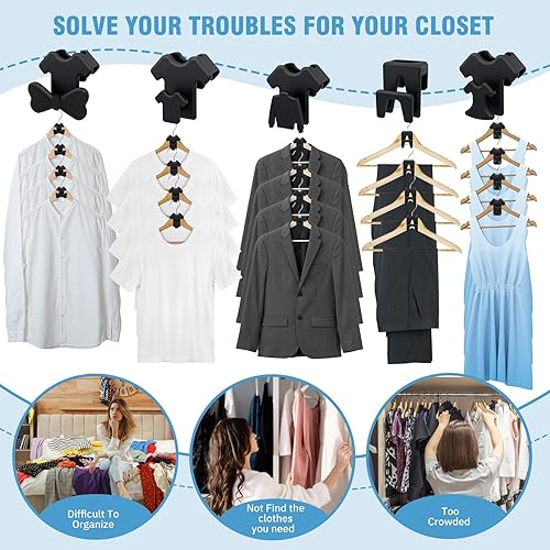 Miniatura 6 de Ganchos de suspensión para armario, ganchos extensores inteligentes de alta calidad, ganchos para colgar ropa en capas para ahorrar espacio en el