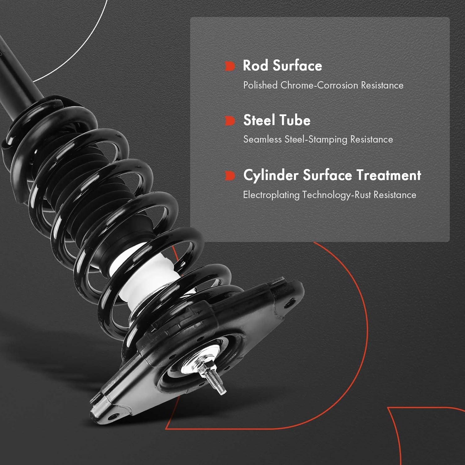 A-Premium Rear Struts Compatible with Nissan Sentra 2000-2006, Exc. SE-R/SE-R Spec V - 2x Replacement Suspension Complete Strut Assembly Shock with Coil Spring