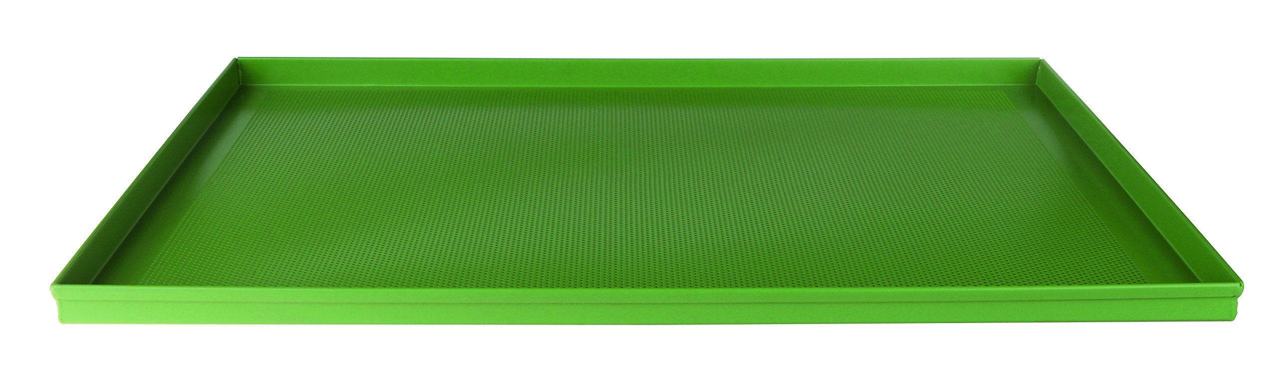 Pentole Agnelli Pasticceria e Pizza Teglia Rettangolare in Lega Microforata, Foro 2 mm Antiaderente, Rivestimento per Panificatori con Bordi Dritti, Alluminio, 60 x 40 x 2 cm