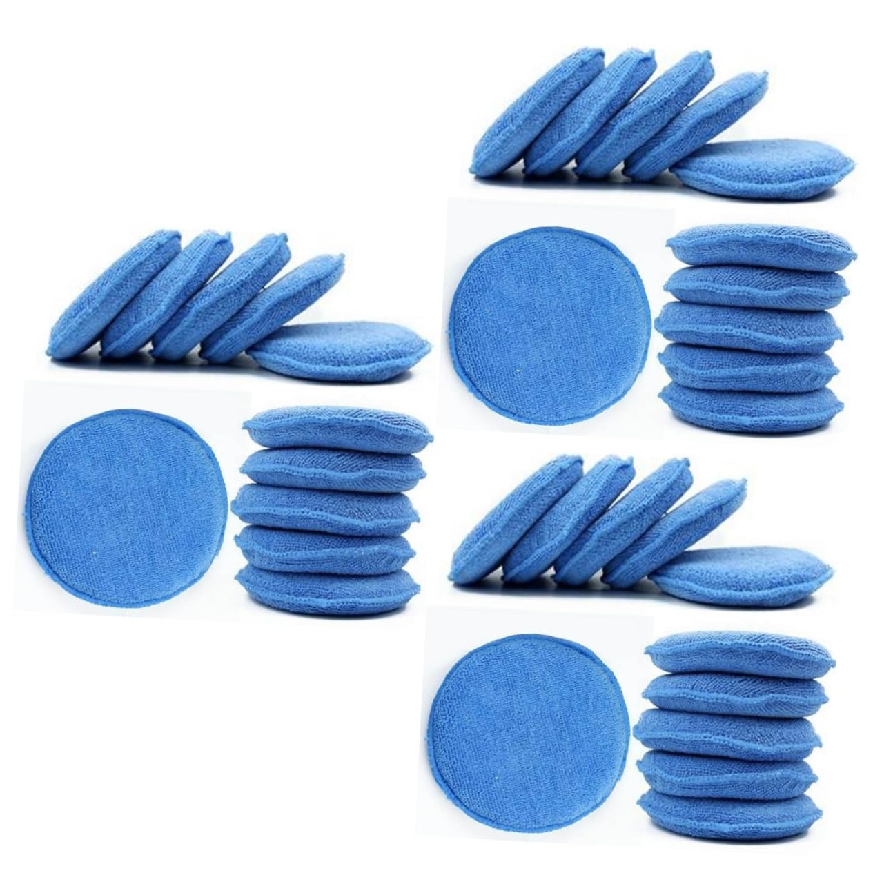 Mikinona 30stücke Teiliges Auto Waxing Polish Schwämme Blau Langlebige Polierpads Für Fahrzeugpflege Geeignet Für Wachs Politur Und Detailreinigung