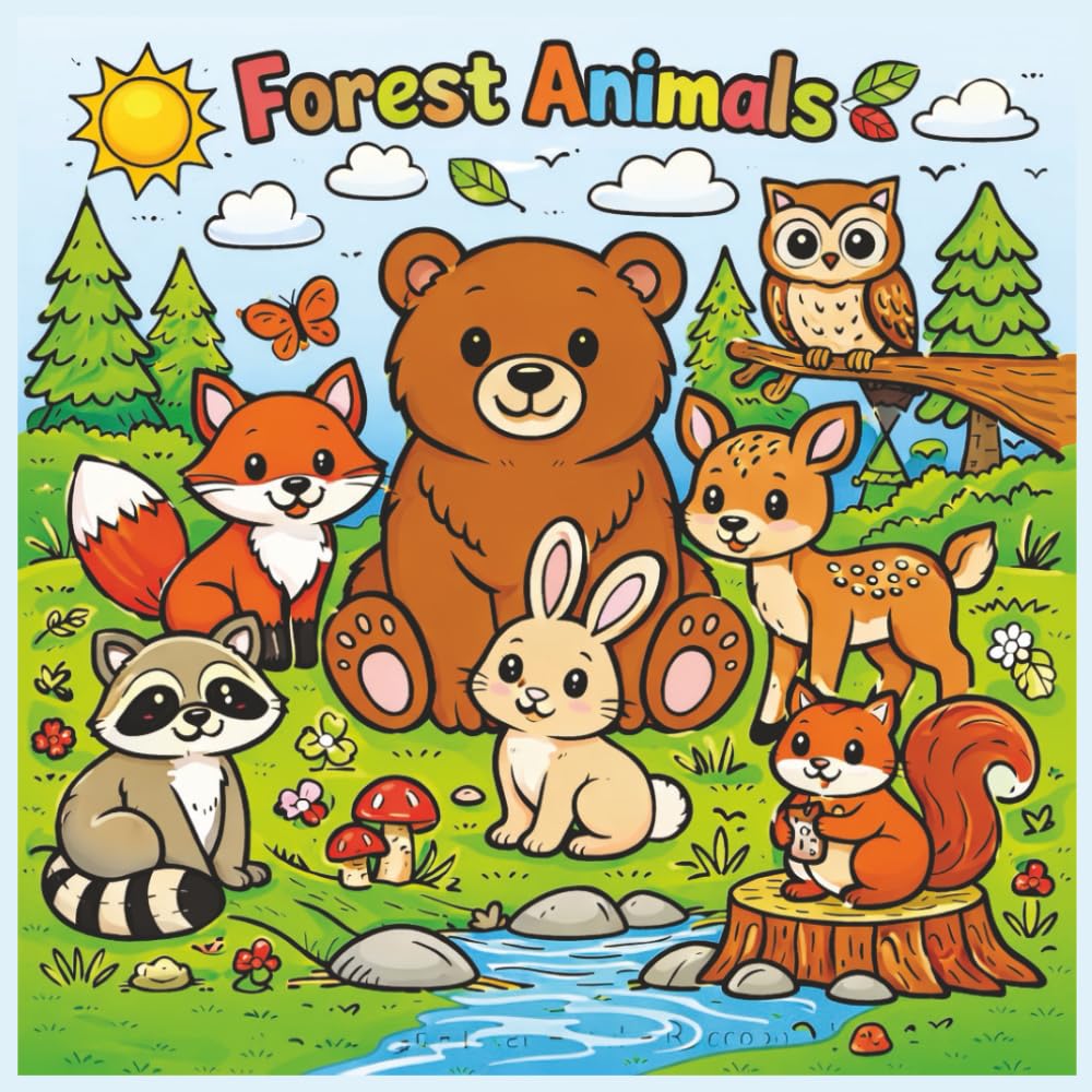Forest Animals: Coloring book