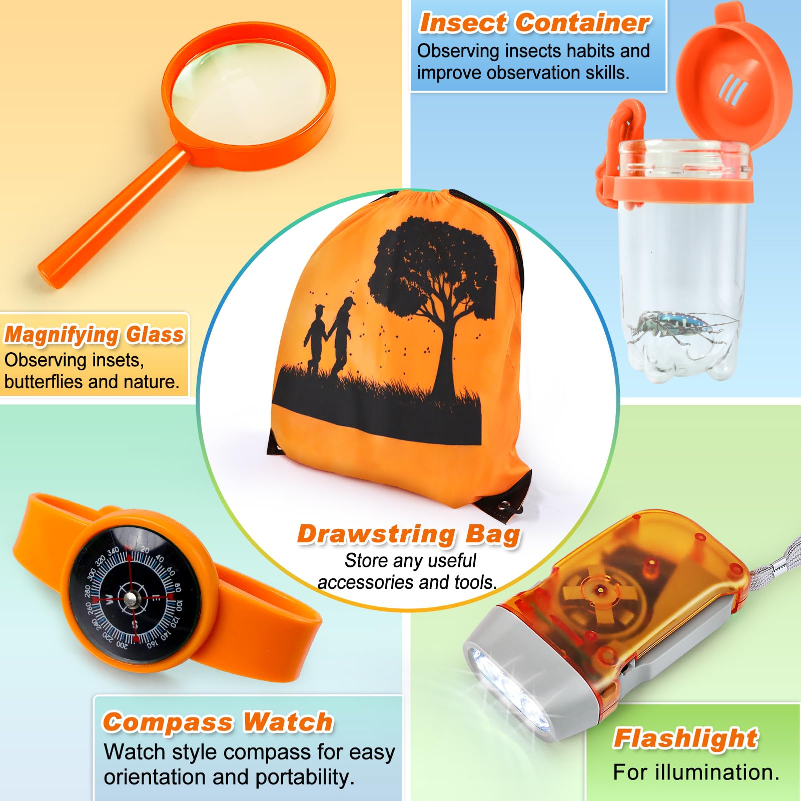 Explorer Costume Kids with Safari Vest & Hat, Kids Explorer Kit & Bug Catcher Kit with Binoculars - Image 3