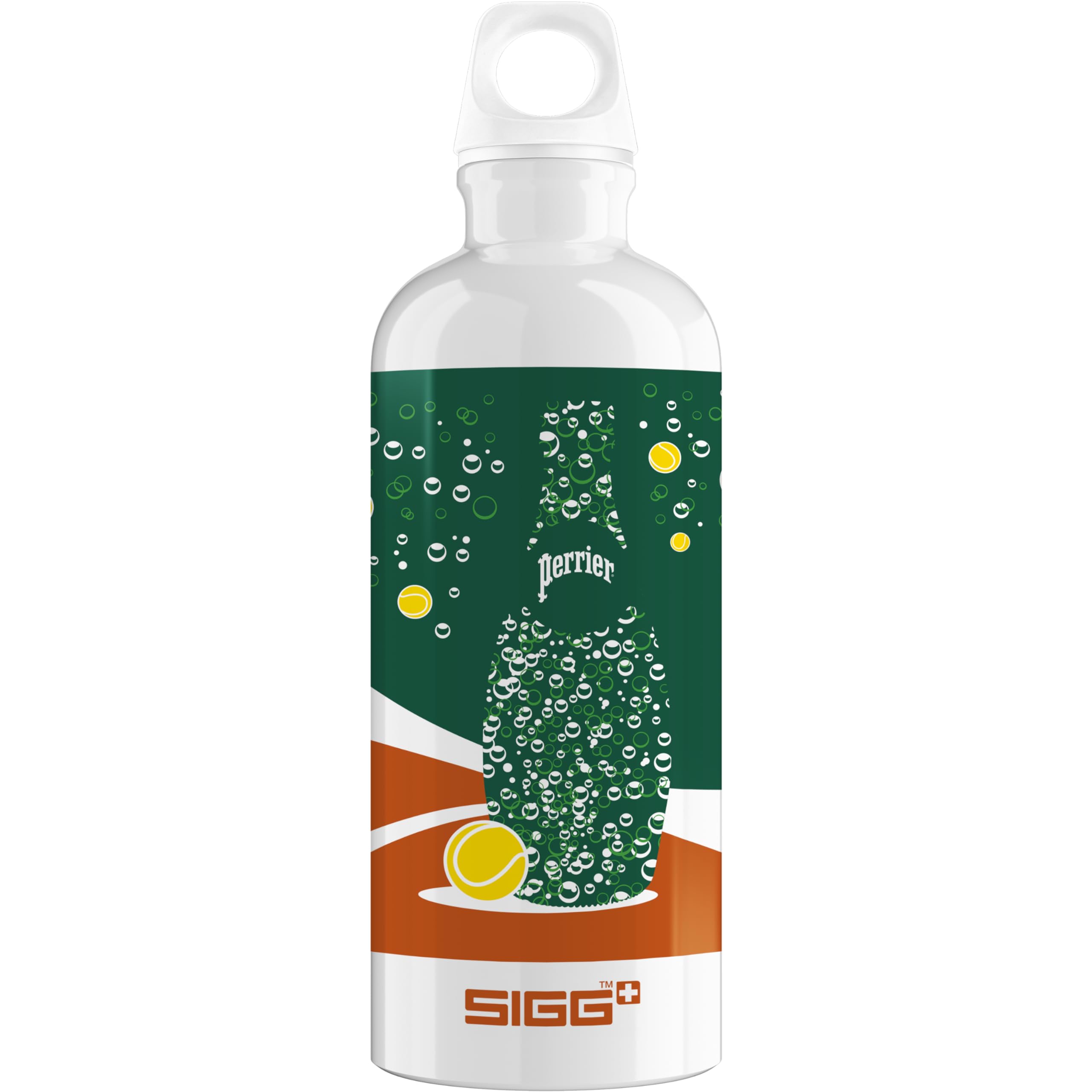 Sigg - Aluminium Water Bottle - Traveller Roland Garros - Swiss Made - Climate Partner Certified - Suitable for Carbonated Drinks - Leak-Proof - Light as a Feather - BPA-Free - Outdoor - 0.6 L
