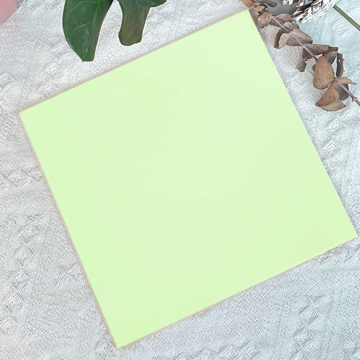 2 paneles de plexiglás de color verde pastel Nyanza de 12 x 12 pulgadas de grosor de 1/8 pulgadas de grosor, plexiglás esmerilado brillante de una cara para artículos de bricolaje