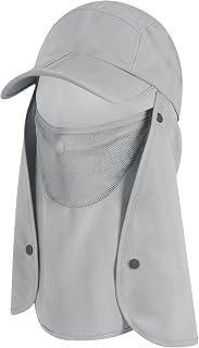 SUN CUBE Sun Cap Fishing Hat with Neck Face Cover Flap, Sun Protection Cap with Flap for Hiking Safari Men Women UPF50+
