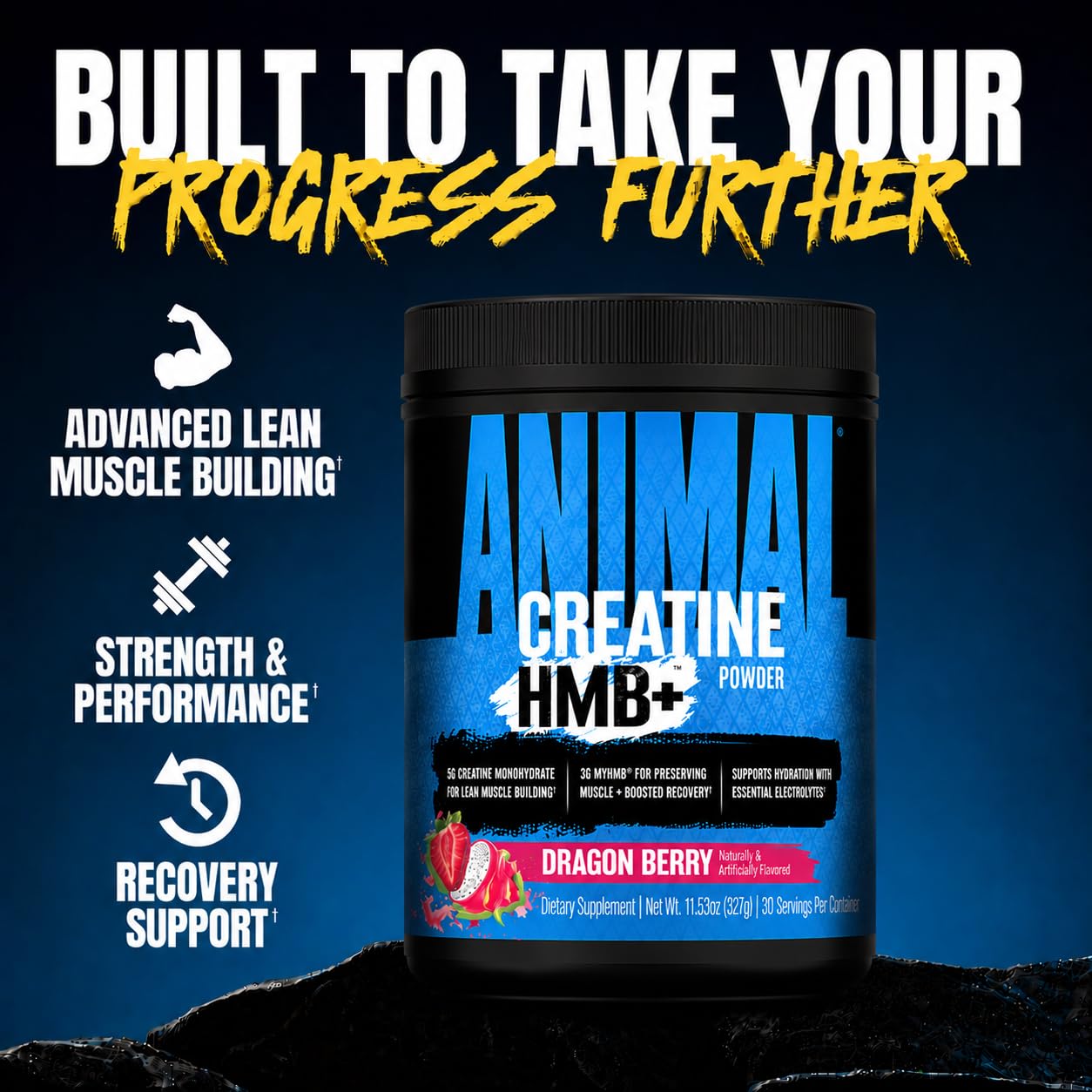 Animal Creatine Monohydrate HMB+ for Men & Women | Dragon Berry 30 Servings — Amazon image 9