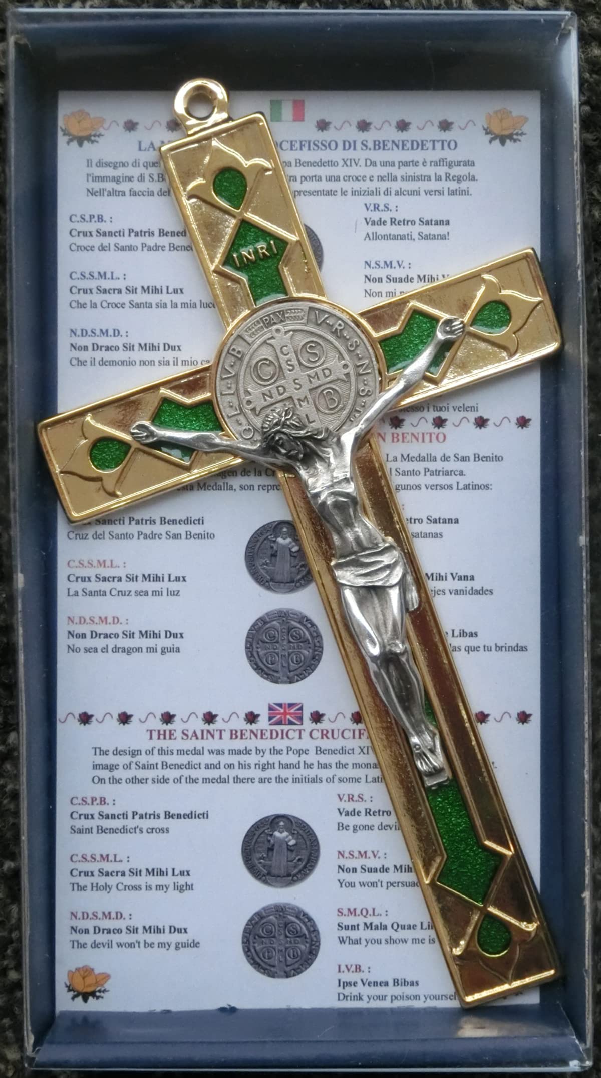 GTBITALY 10.004.21 koper kruis van de heilige Benedict Kruzifix Gold 20
