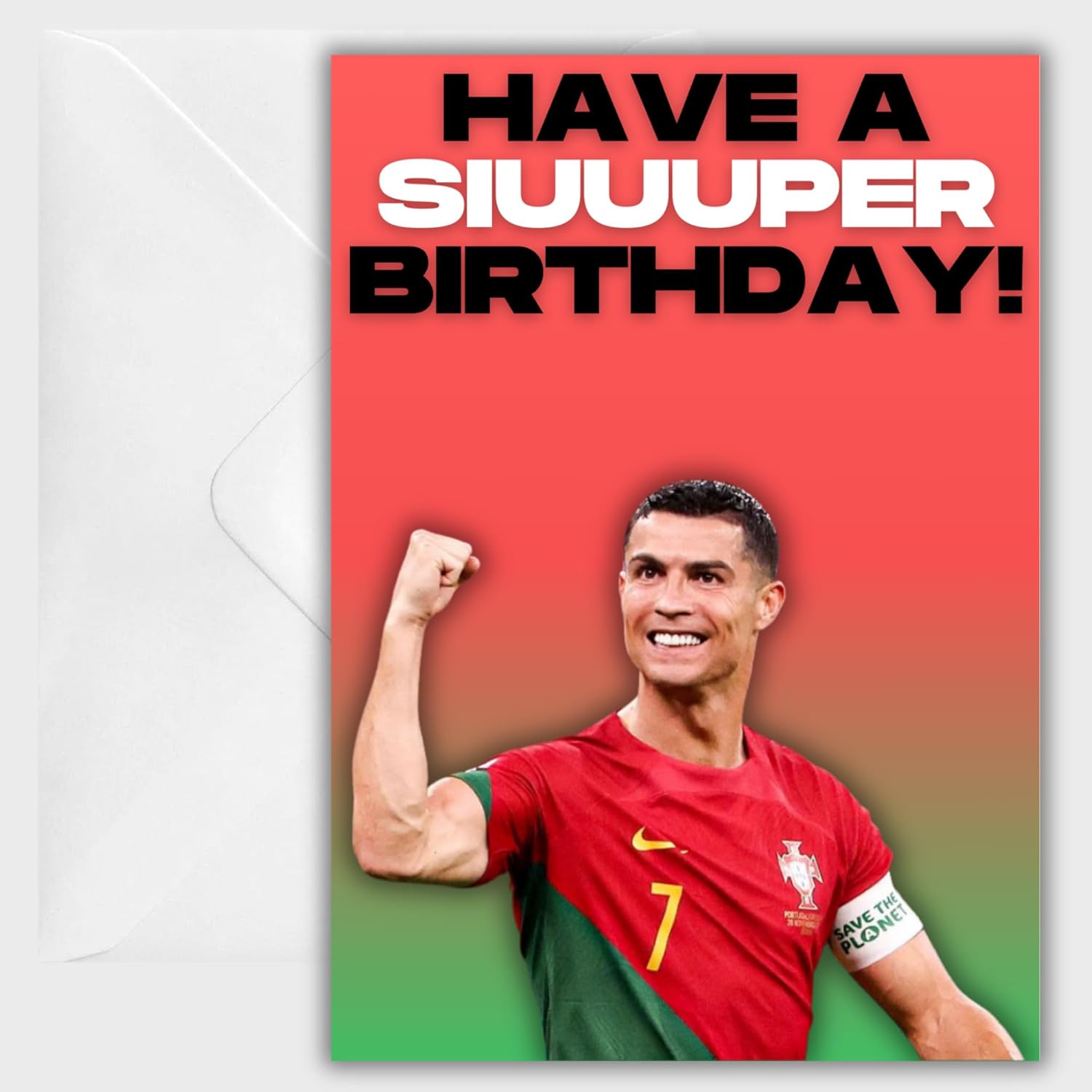 Ronaldo birthday card: Printperfect Football Birthday Cards For Boys - Football Birthday Card For Son - Football Birthday…