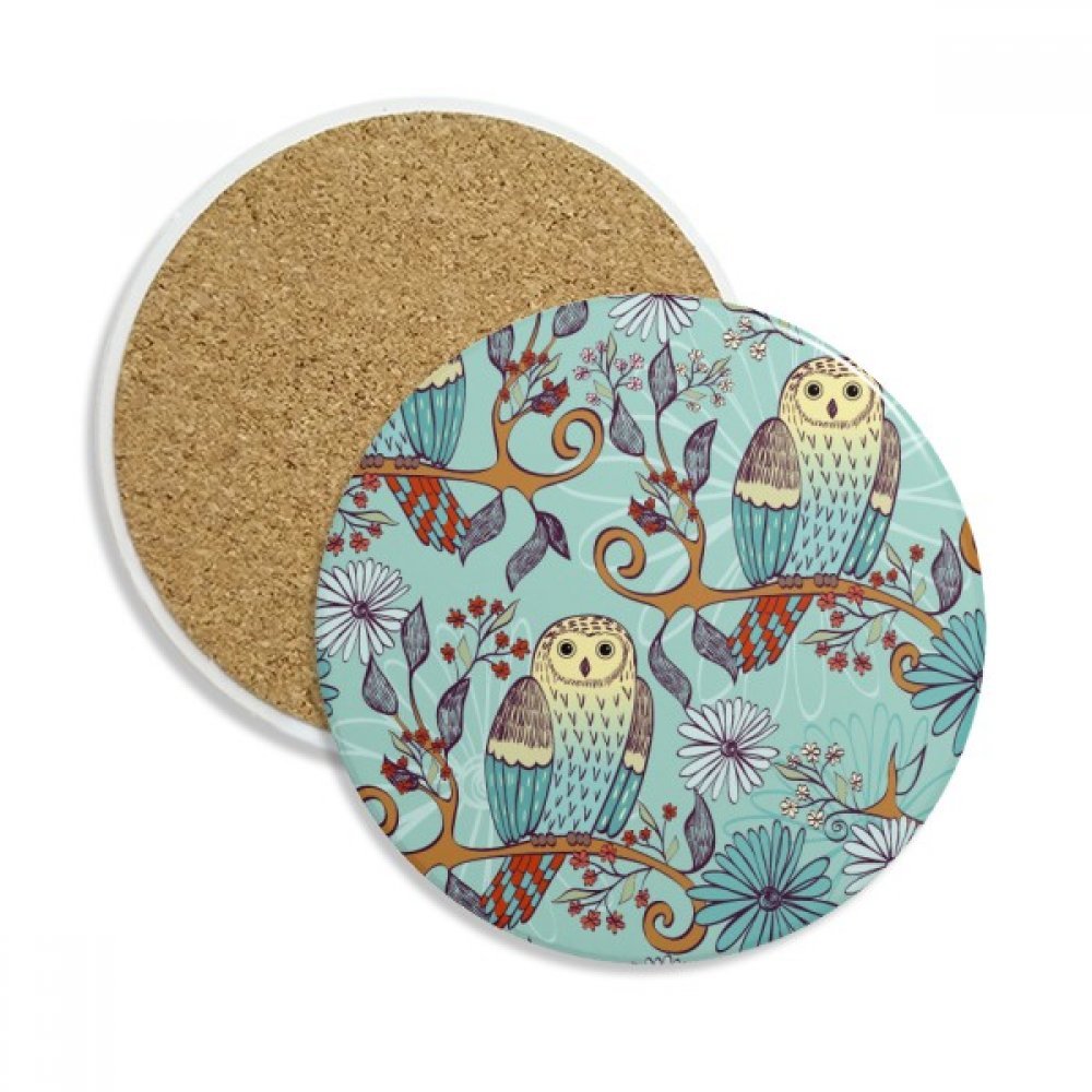 Dessous-de-verre hibou en céramique pour protéger vos tables des tasses de café