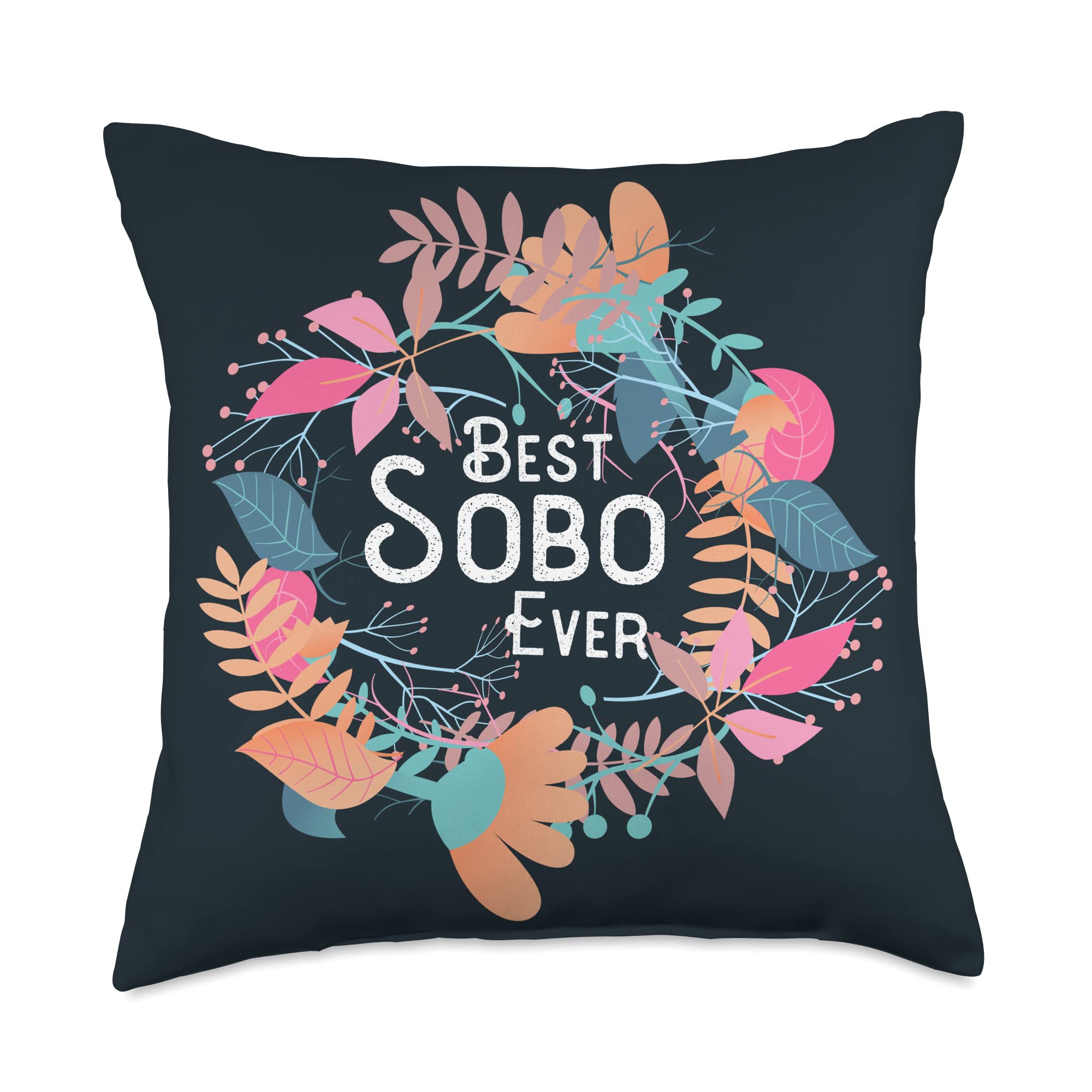 Japanese Grandmother Sobo Throw Pillow, 18x18, Multicolor