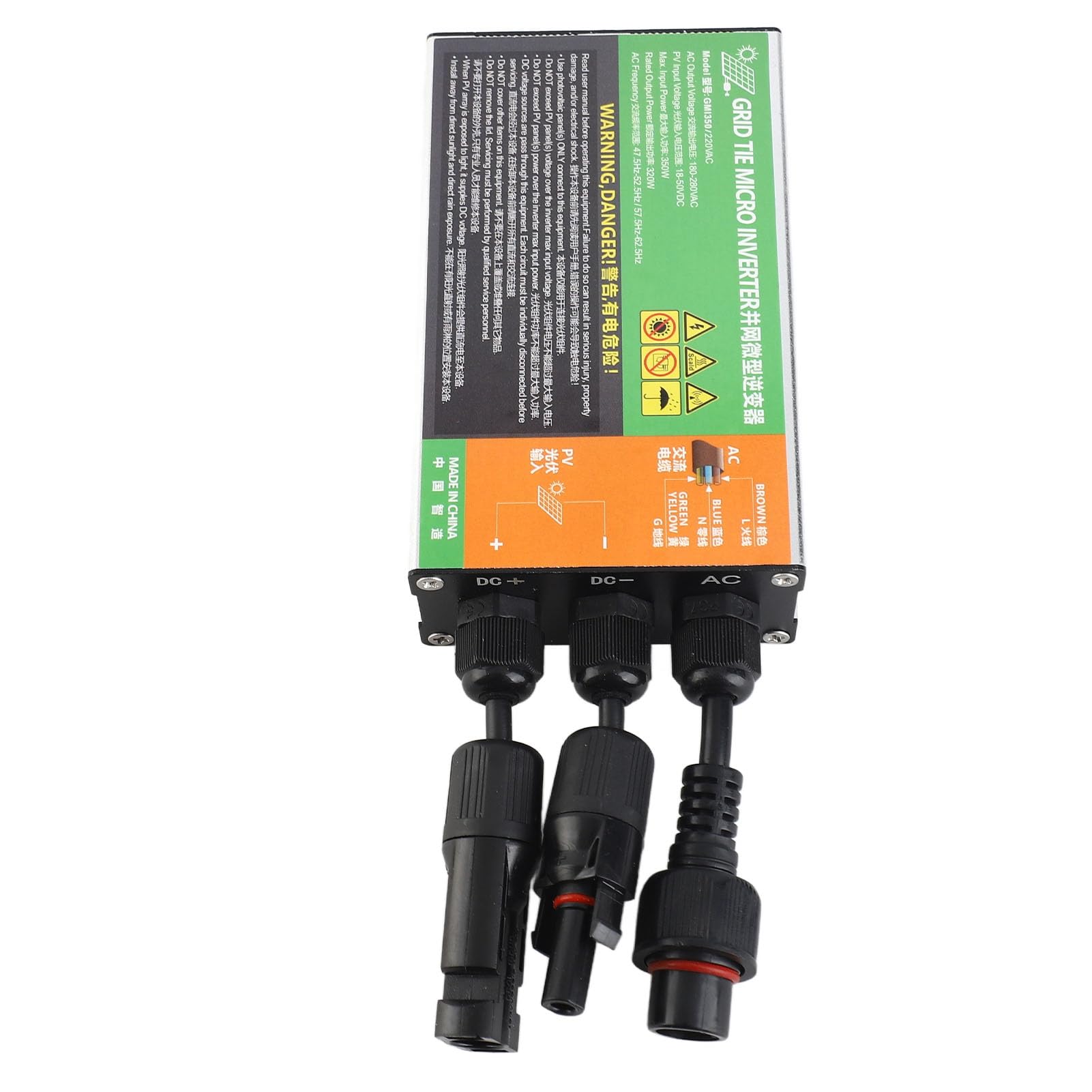 di Generazione di Energia Ad Alta Efficienza con Inverter a Onda Sinusoidale Pura da 350 W per Casa e Azienda Lega di Alluminio AC220V