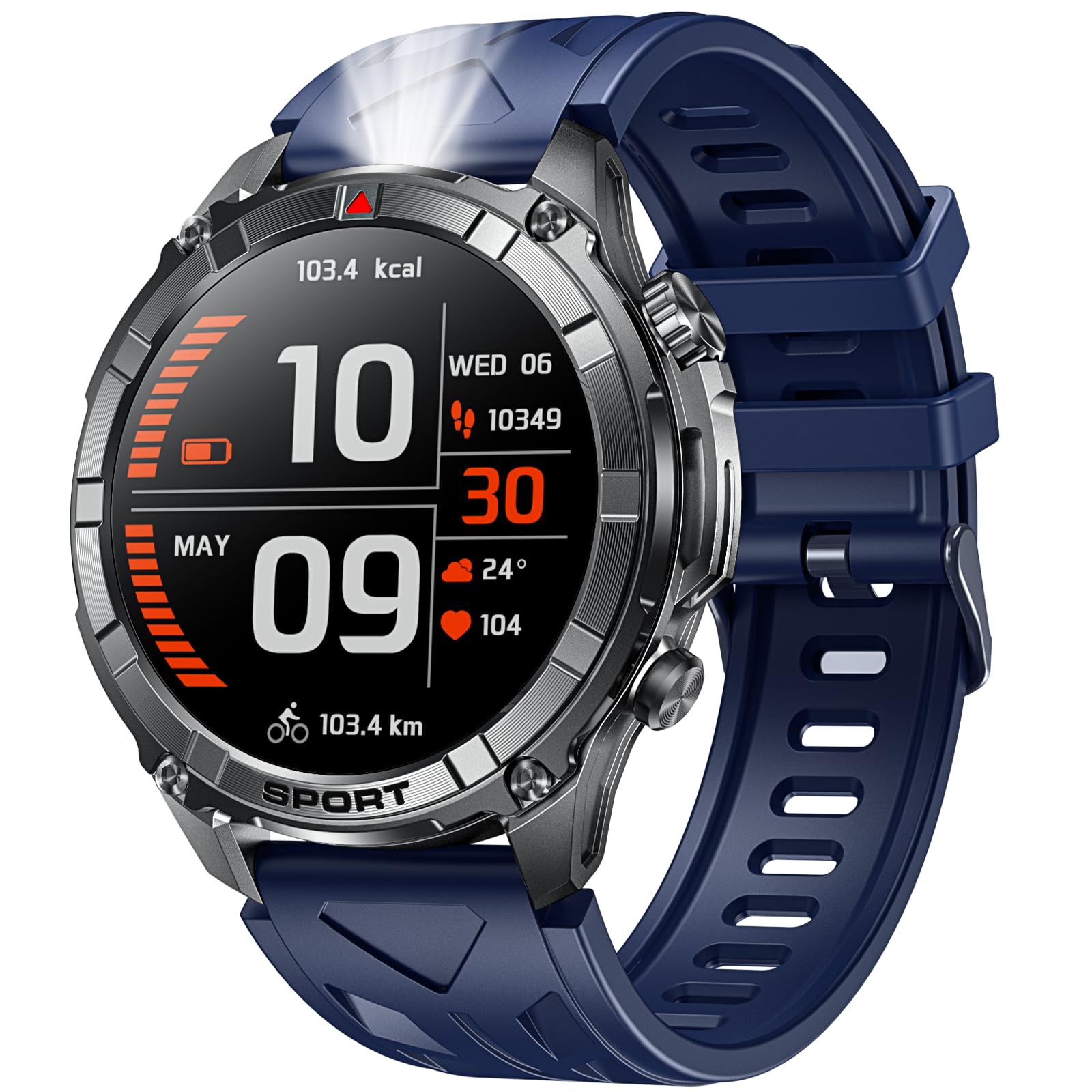 Motsfit Orologio Smartwatch Uomo Fitness: 1.52" Smart Watch con Effettua Risposte Chiamate, Pressione Cardiofrequenzimetro, 100+ Modalità Sportive, IP68 Impermeabile, Compatibilità Android e iOS