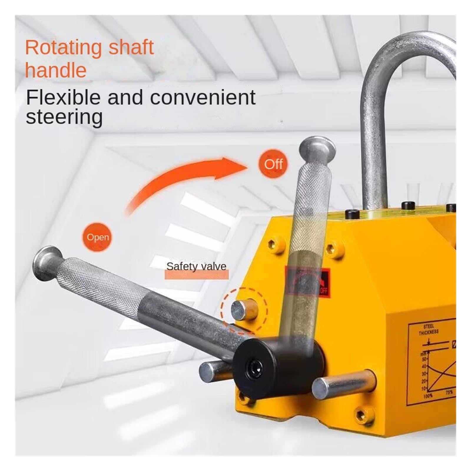 Magnete di sollevamento da 400 kg Sollevatore di aspirazione Forte gru magnetica Elettromagnete a ventosa a magnete permanente for risparmiare lavoro con alta efficienza