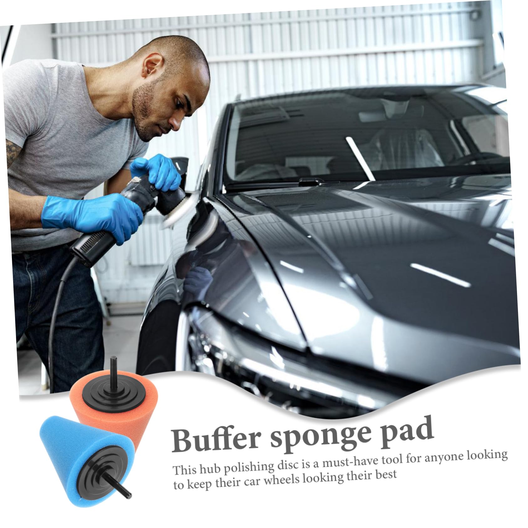 Gatuida 10pièces De Polissage Éponge Pour Perceuse Accessoires De Détail Pour Roues De Voiture Polisseur De Jantes Professionnel Adapté Aux Besoins De Rénovation Automobiles