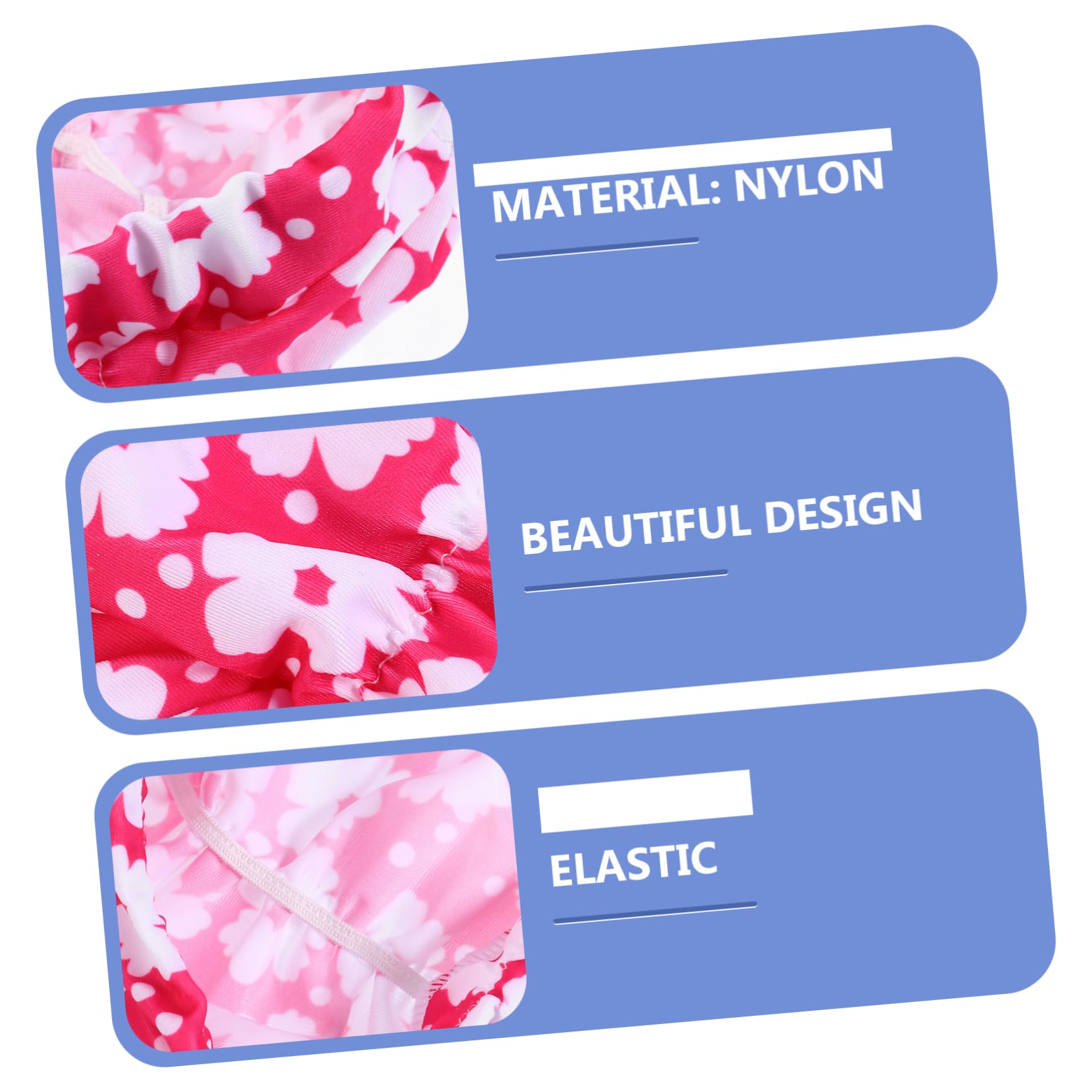 6 Piezas Gorros de Natación Plisados Impermeables para Mujer y Hombre Estampados Aleatorios Elásticos y para Protección y Comodidad Piscina y Baño