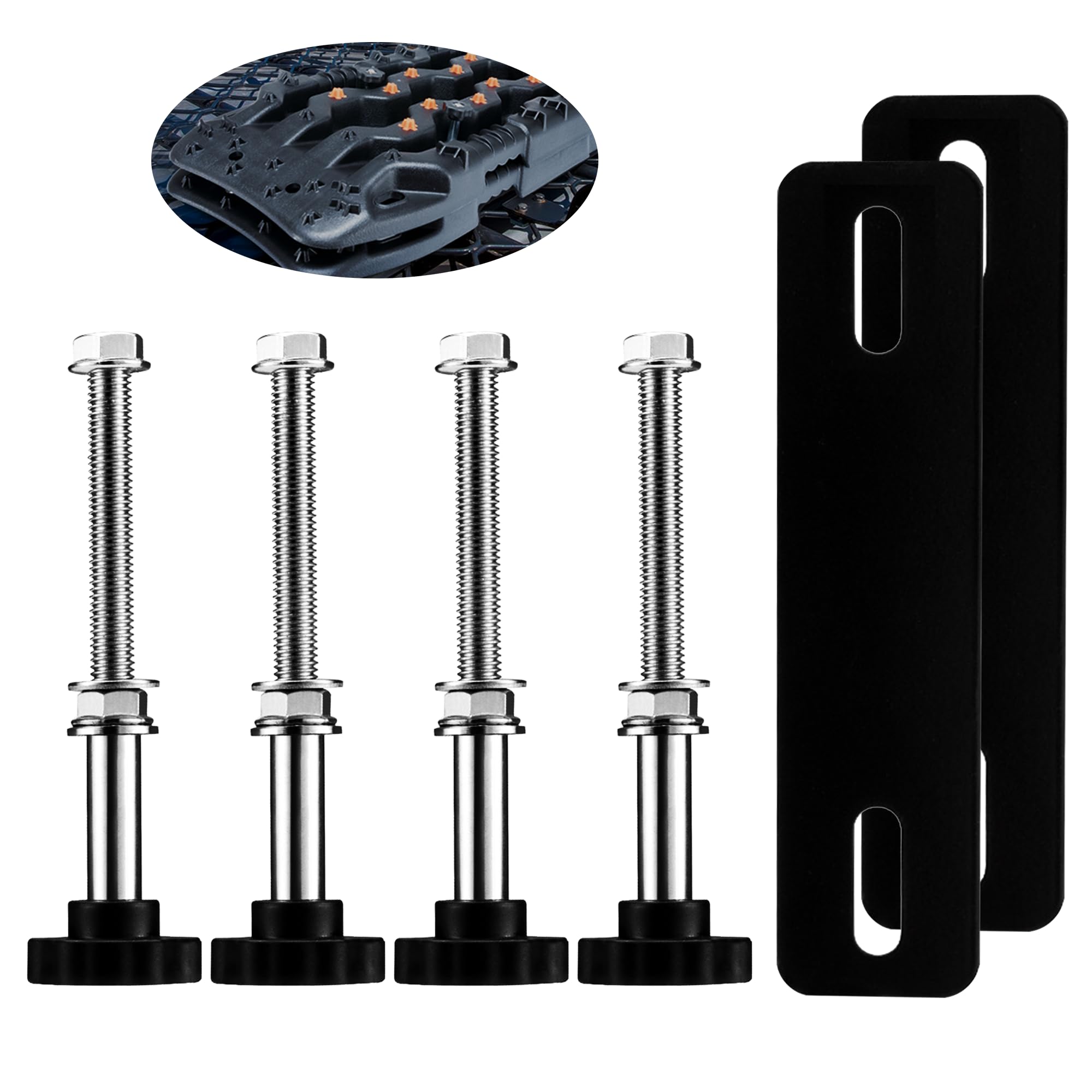 Kit di installazione per piastre di sabbia - kit di installazione universale per X-BULL, Fieryred e Bunker Industry, durevole, resistente alla corrosione, barra paraurti camper