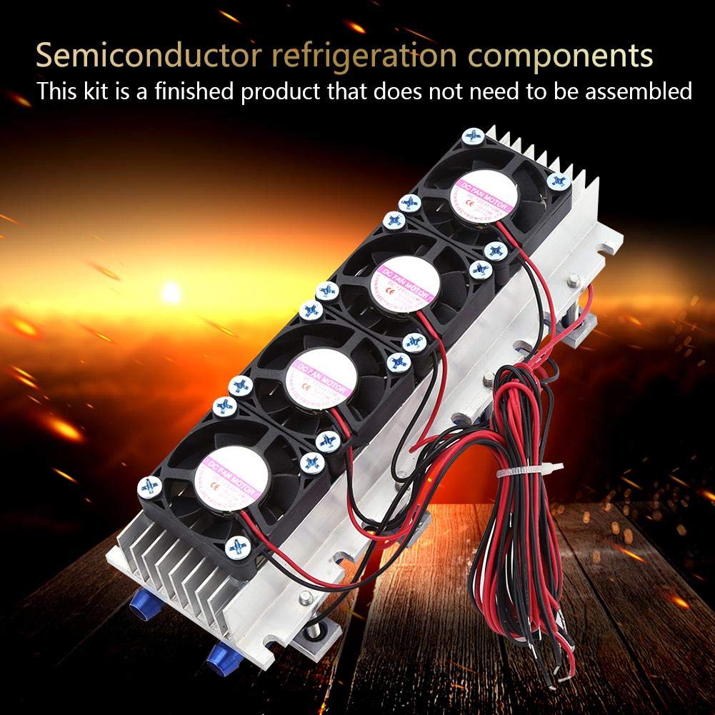 Foglio di refrigerazione Kit di refrigerazione a semiconduttore 12V 4-Chip TEC1-12706 Dispositivo di raffreddamento ad aria per refrigerazione refrigeratore termoelettrico fai-da-te