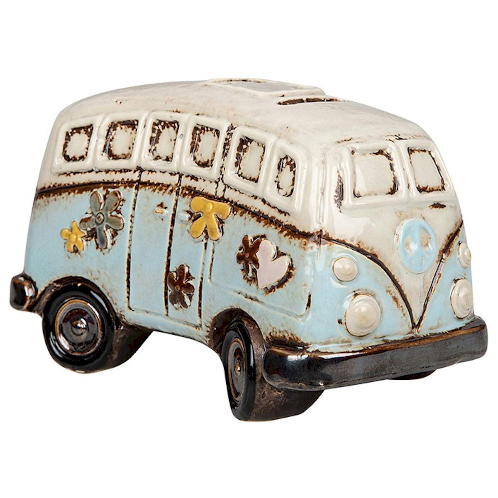 Village Pottery Campervan Money Box Blue