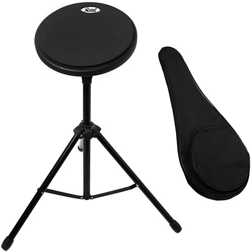 paititi 8inch práctica Drum Pad con función de atril ajustable & bolsa de transporte), Negro