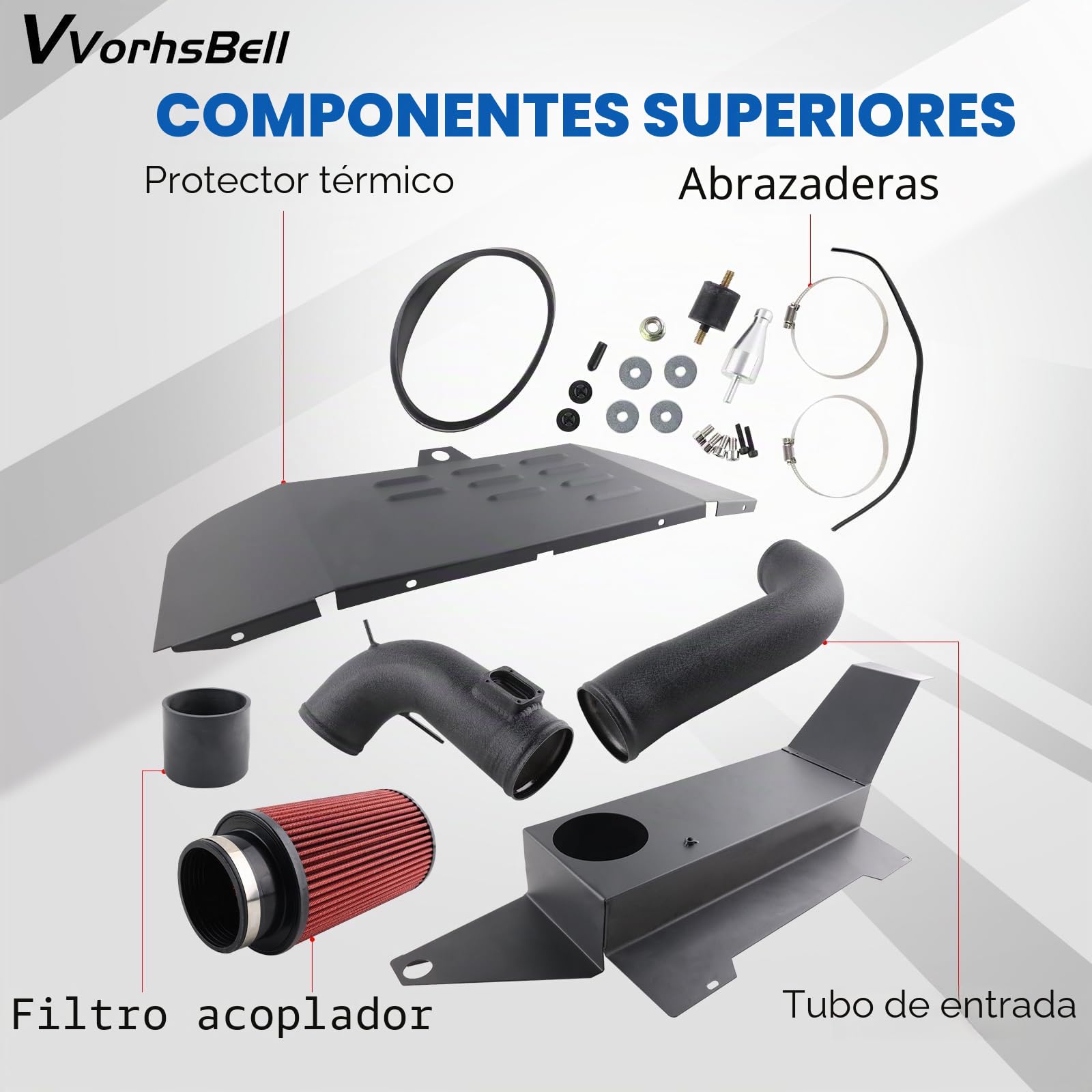 Admisión de aire frío compatible con BMW N20 N26 2.0T F30 F32 328i 428i 320i 420i 228i Kit de sistema de admisión de rendimiento con filtro de alto flujo