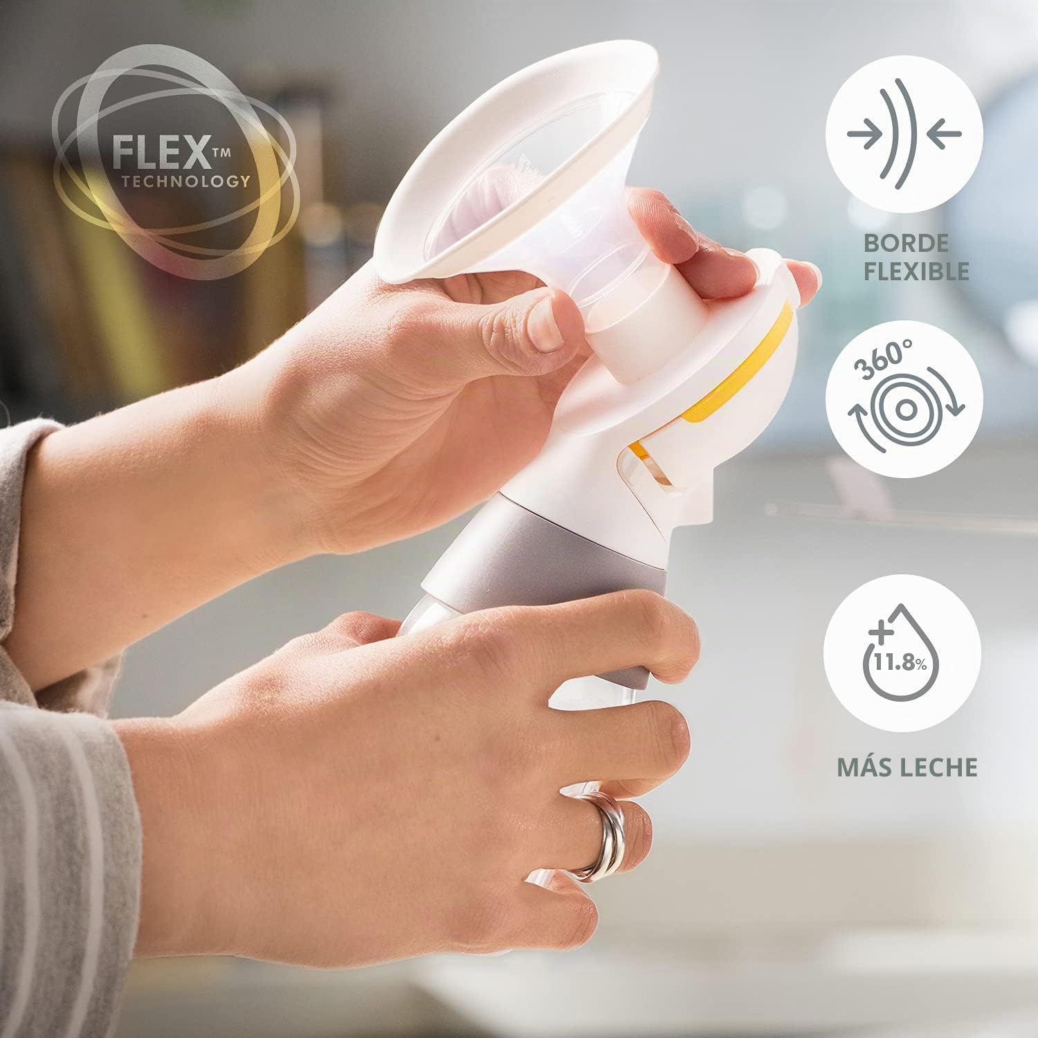 Medela - Extractor de leche eléctrico doble Swing Maxi, más leche en menos tiempo, recargable por USB, con protecciones PersonalFit Flex y tecnología Medela 2-Phase Expression
