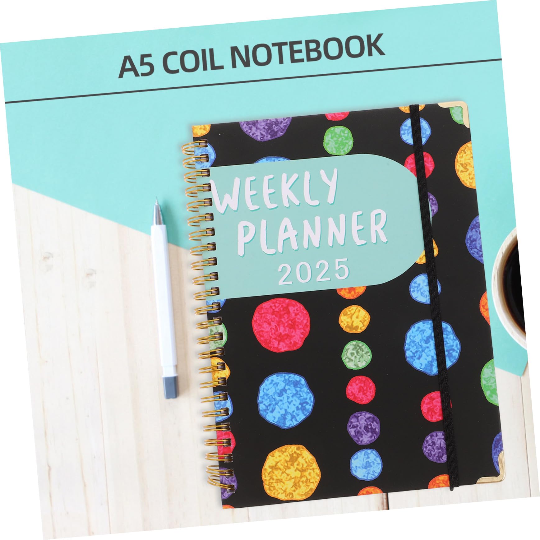 3 Stück Planer Spiralnotizbuch Tagesagenda Stundenplaner für Schule Büro Zuhause Blatt Blaue Himmel Akademischer Lehrerplaner Terminkalender Wochenplaner