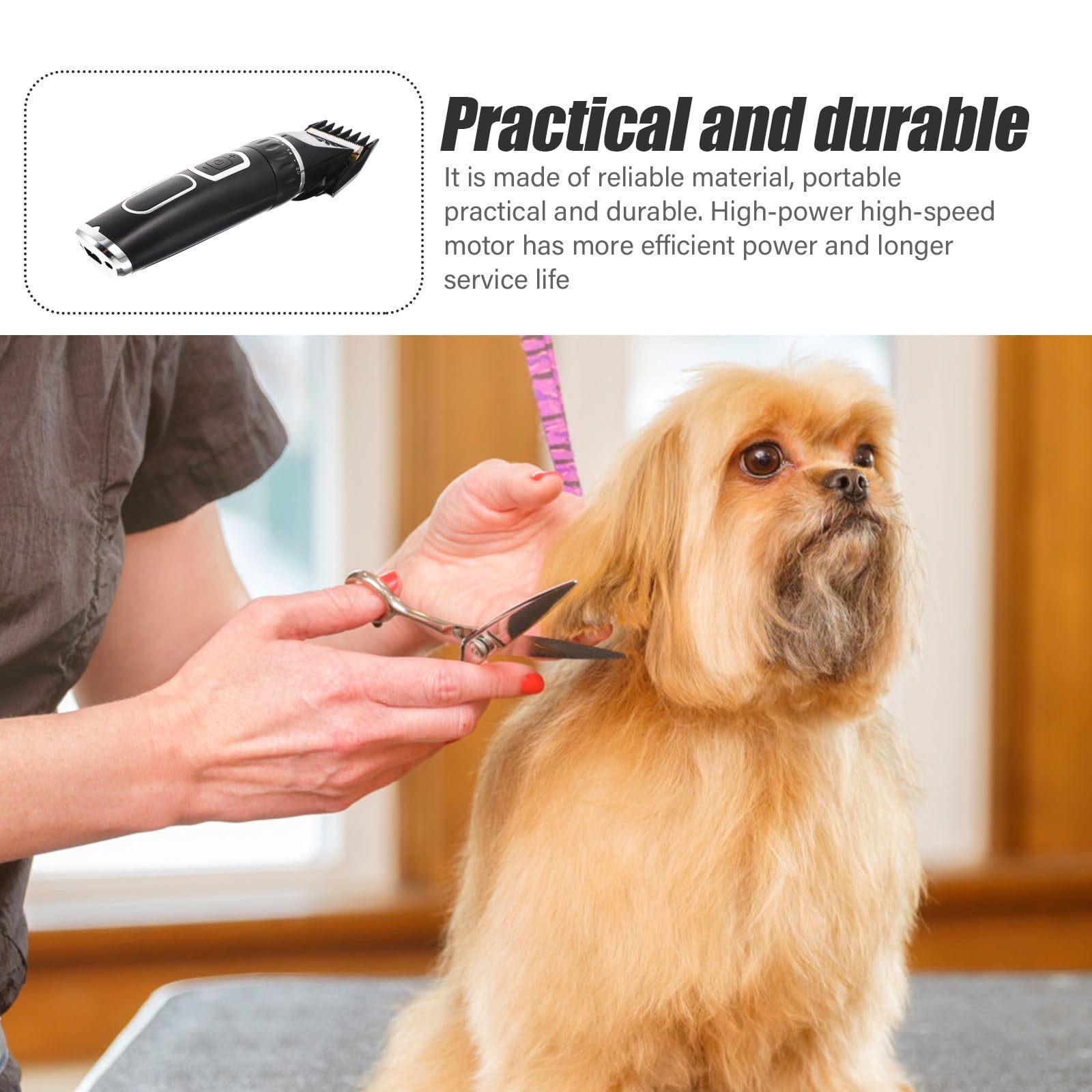 Tosatrice per Animali Ricaricabile USB Taglio Fine per Aree Piccole