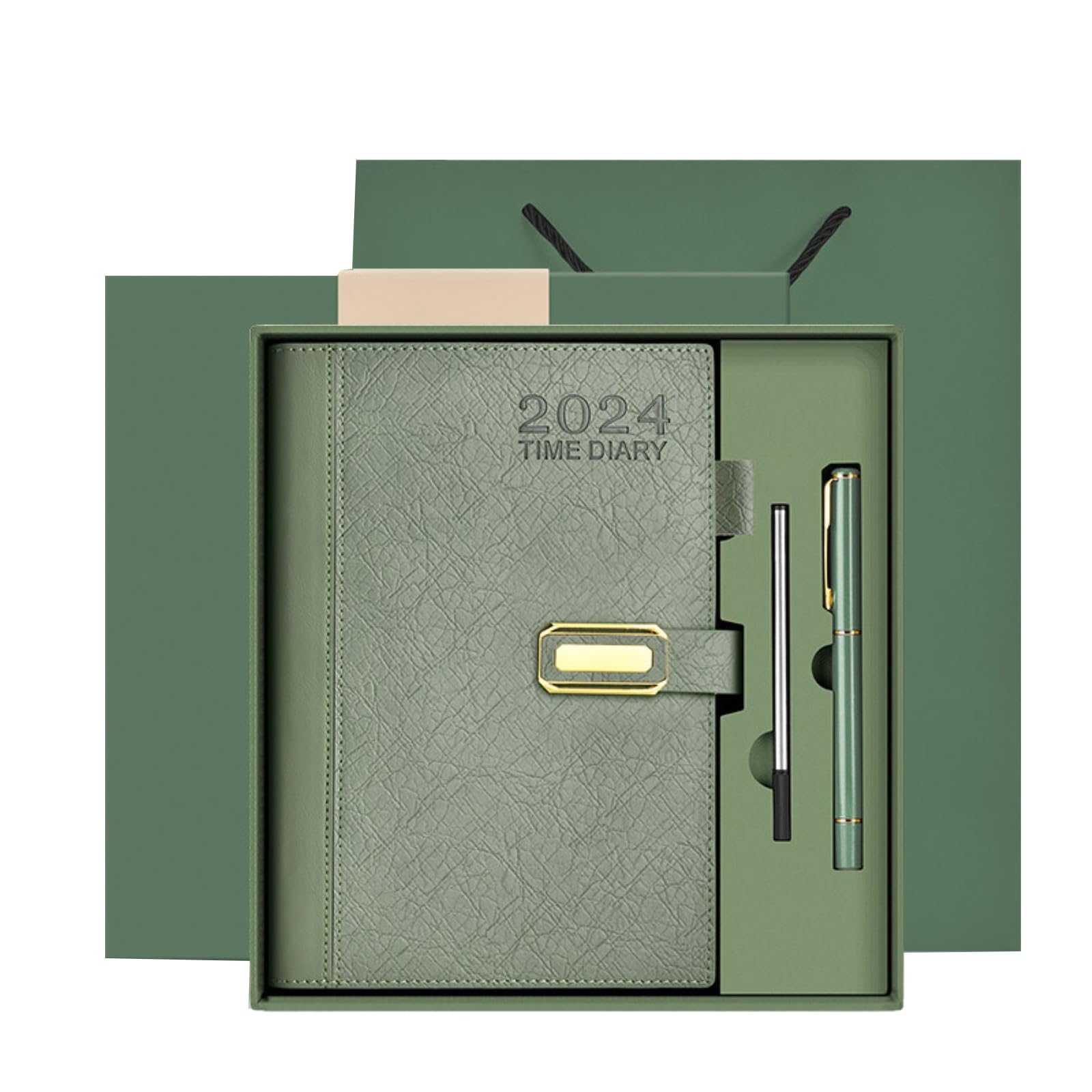 Carnet de notes A5 épais vert écriture fluide bloc-notes broché ligné